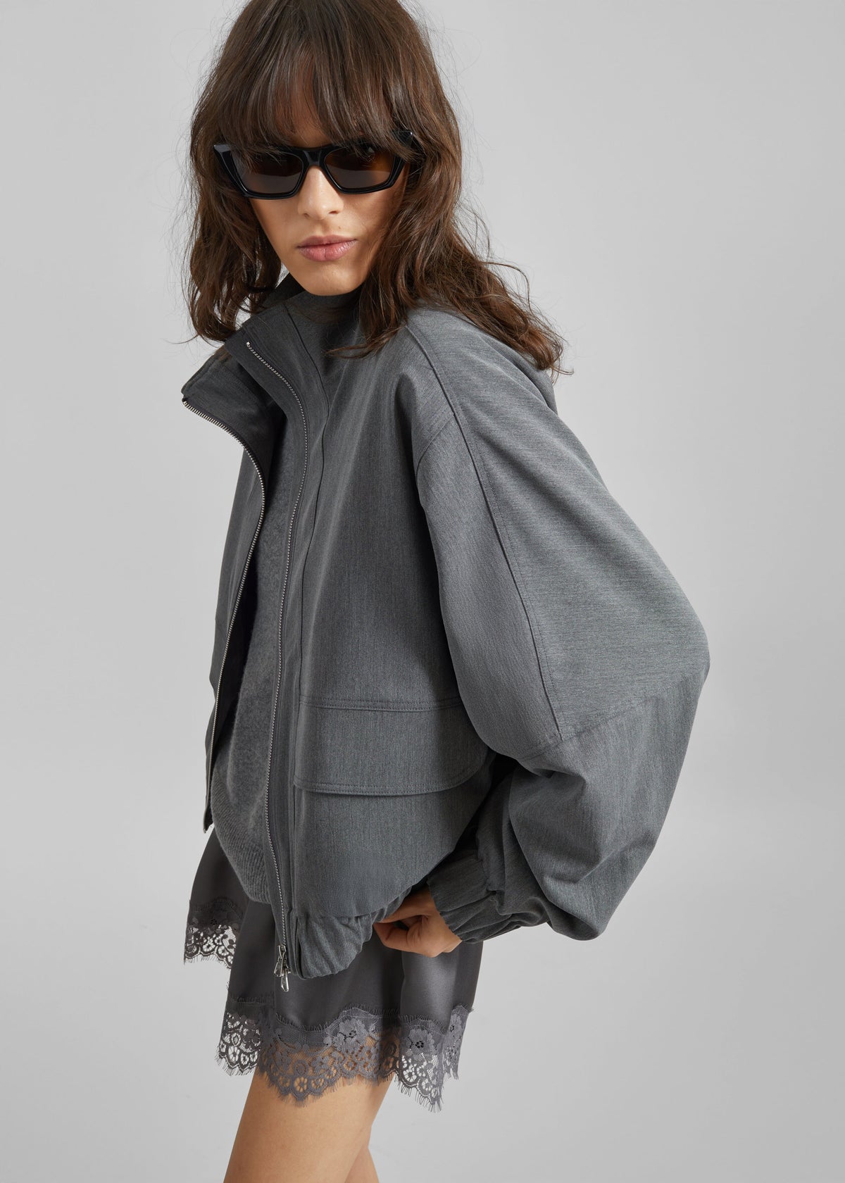 Veere Blouson Jacket - Grey – view 1 of 8
