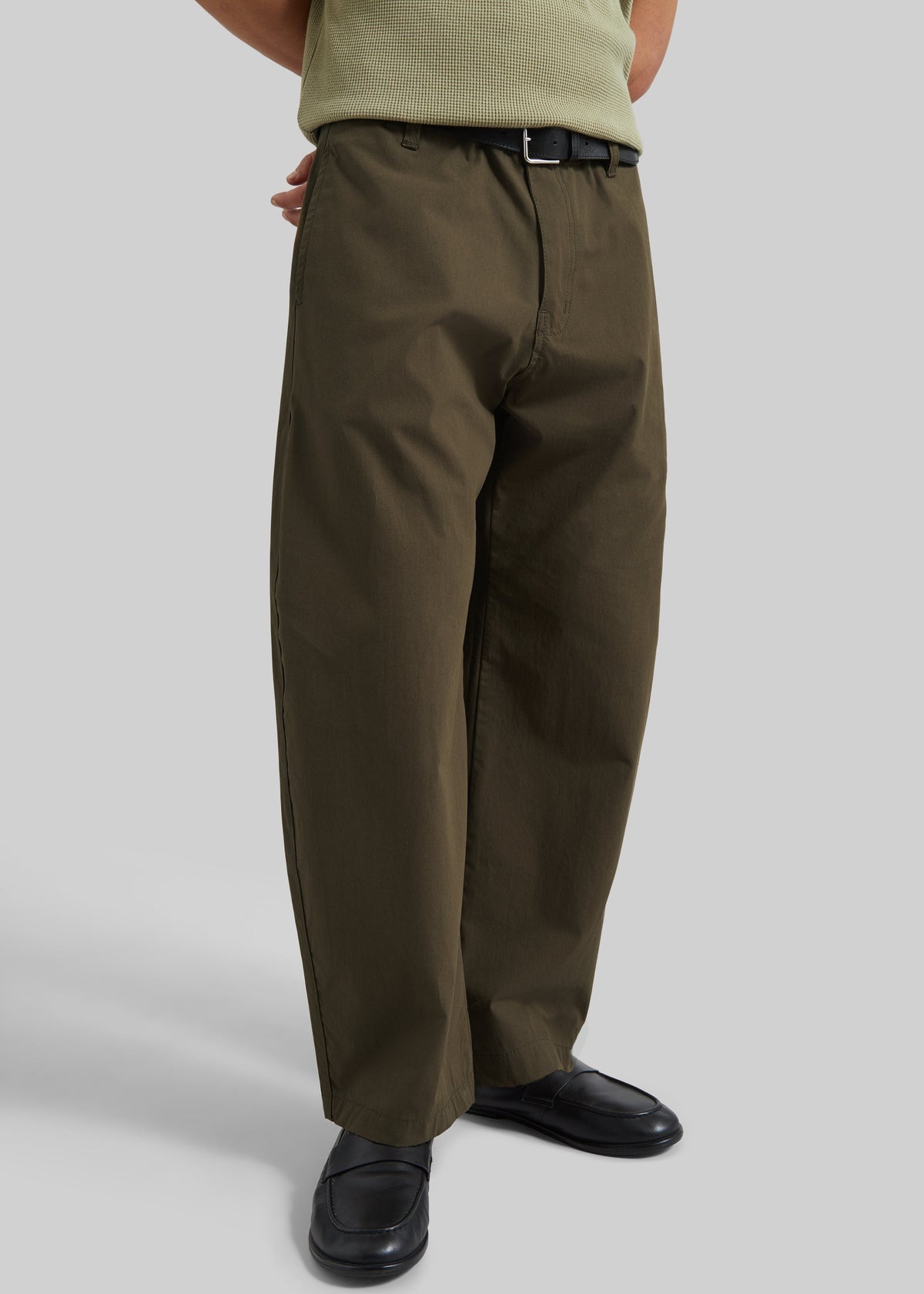 Velet Barrel Leg Pants - Olive Brown – view 2 of 6