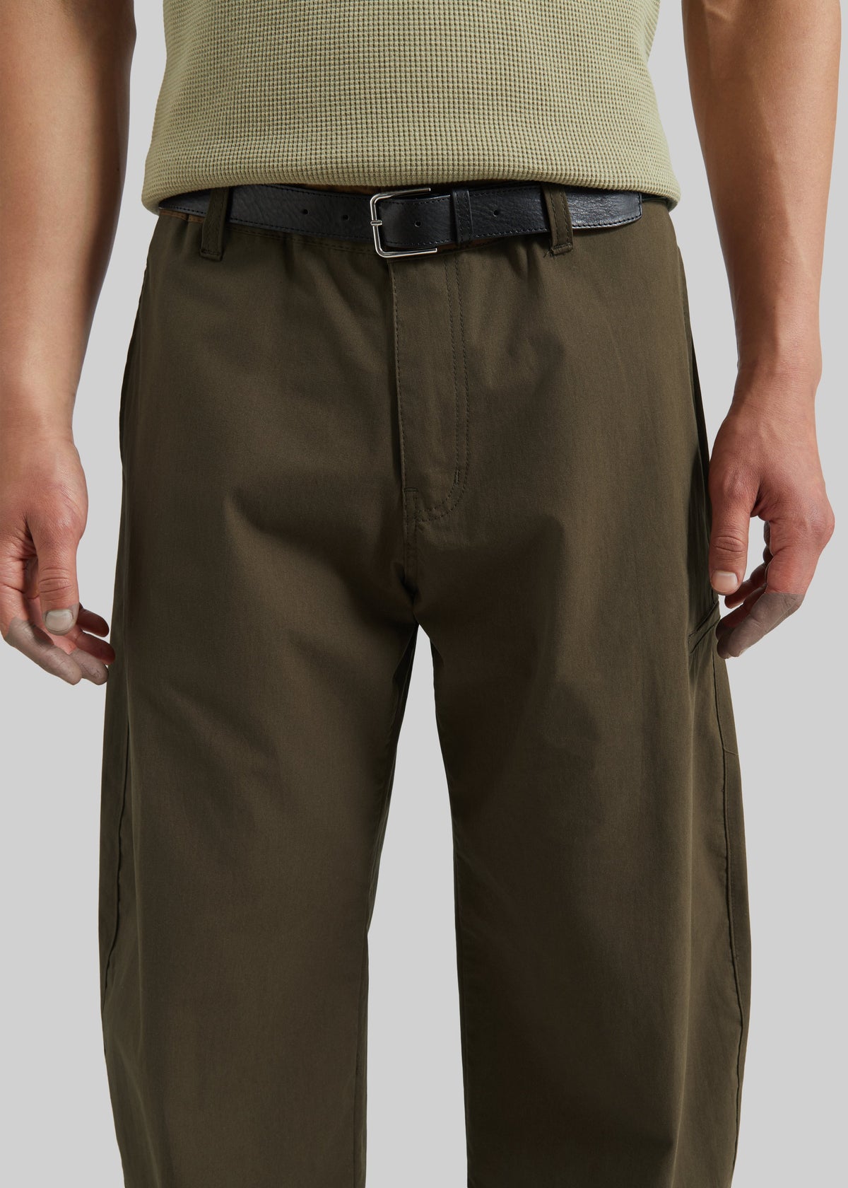 Velet Barrel Leg Pants - Olive Brown – view 3 of 6