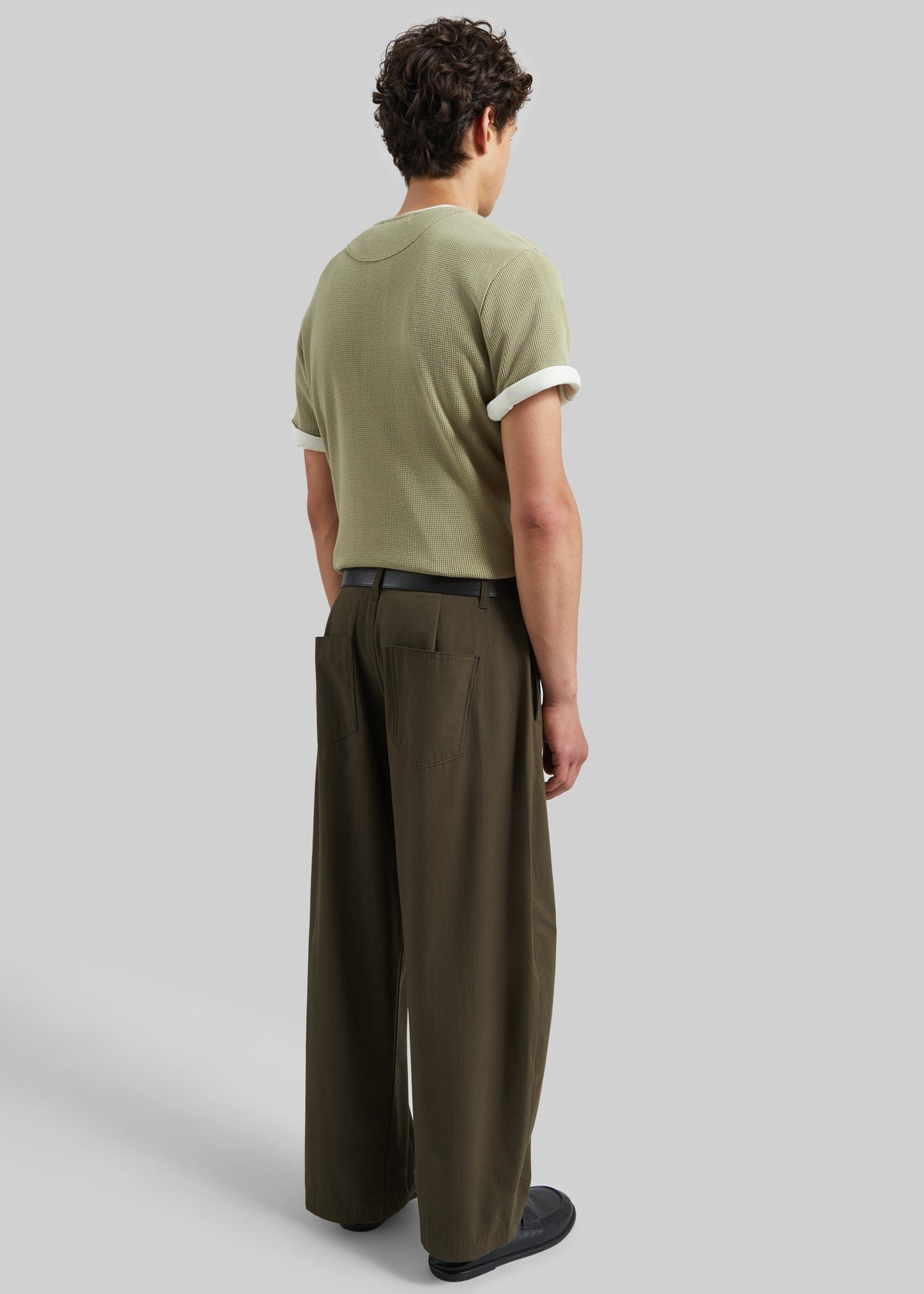 Velet Barrel Leg Pants - Olive Brown – view 5 of 6