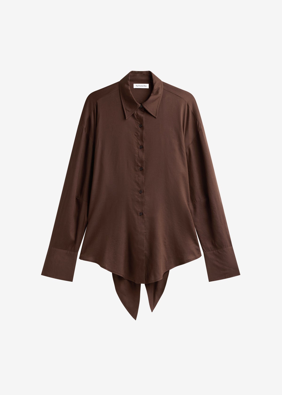 Velia Cut-Out Back Shirt - Brown – view 10 of 10