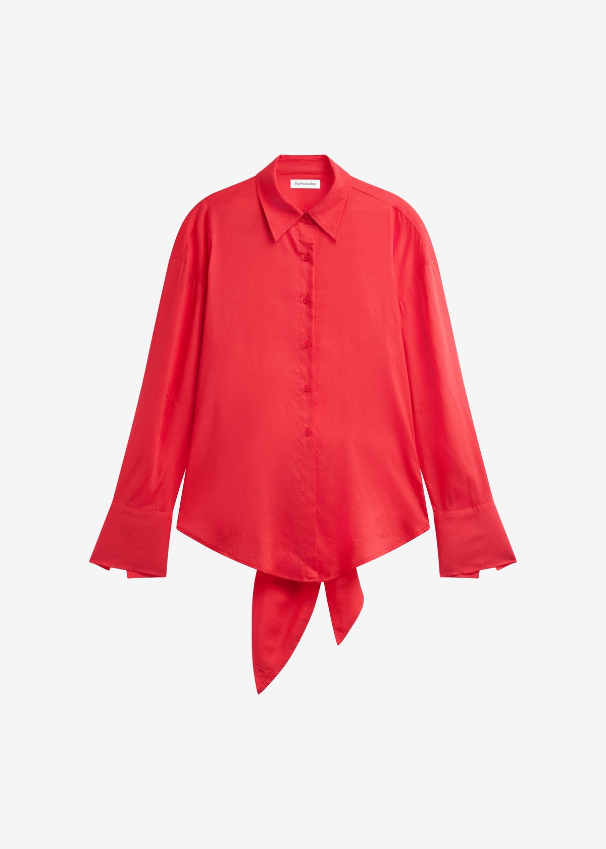 Velia Cut-Out Back Shirt - Red – view 10 of 11