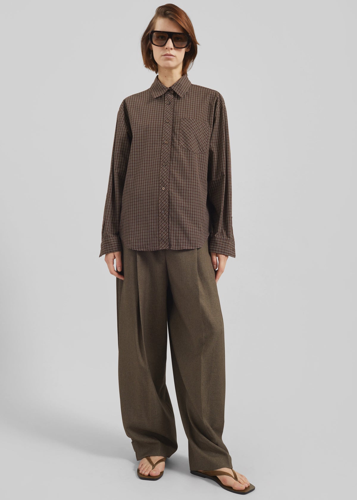 Vesta Cotton Shirt - Brown Plaid – view 4 of 7
