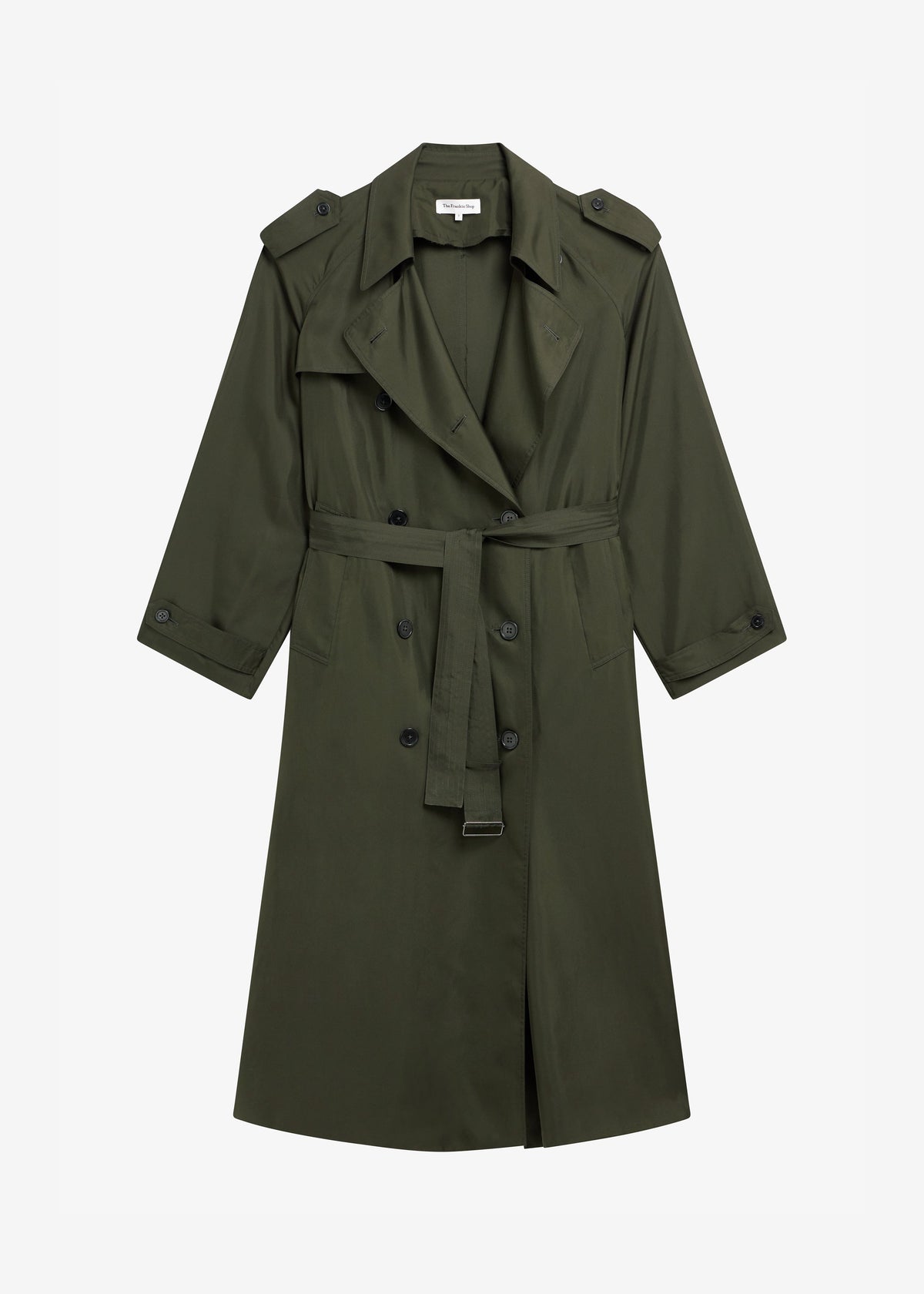 Veyron Silk Trench - Khaki – view 8 of 8