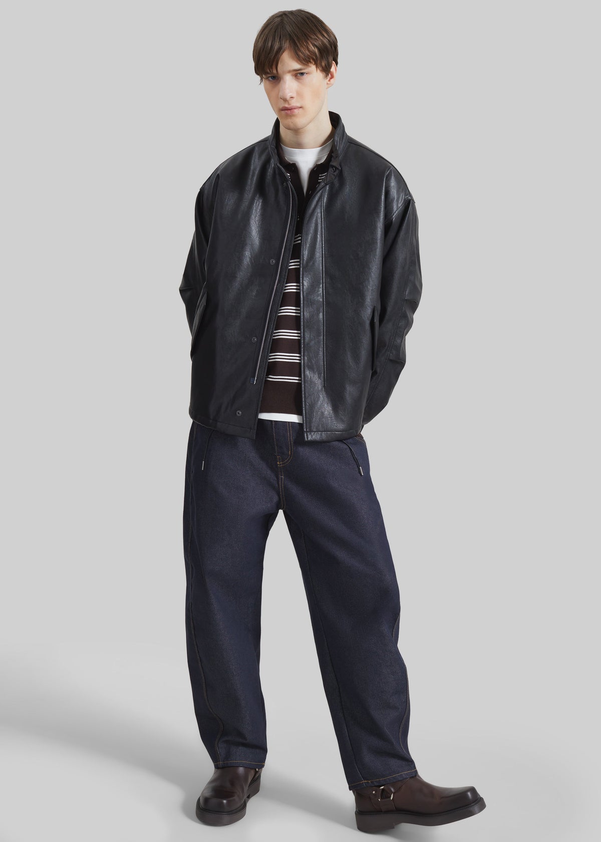 Viborg Faux Leather Jacket - Black – view 1 of 8