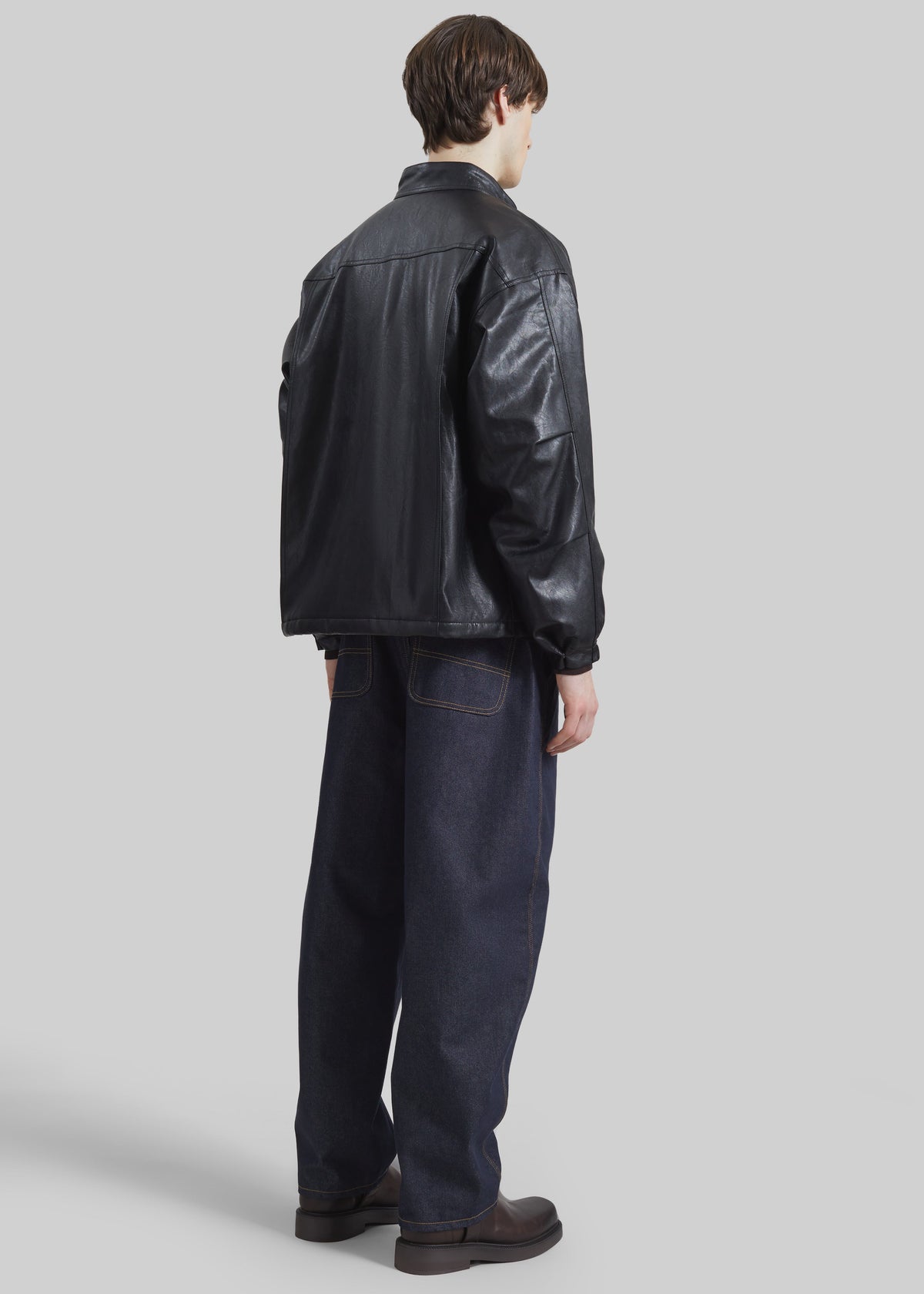 Viborg Faux Leather Jacket - Black – view 7 of 8