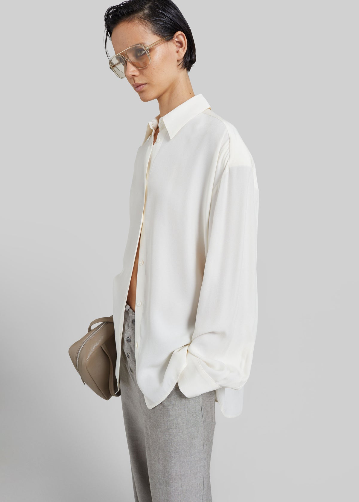 Bina Padded Shirt - Ivory – view 6 of 8