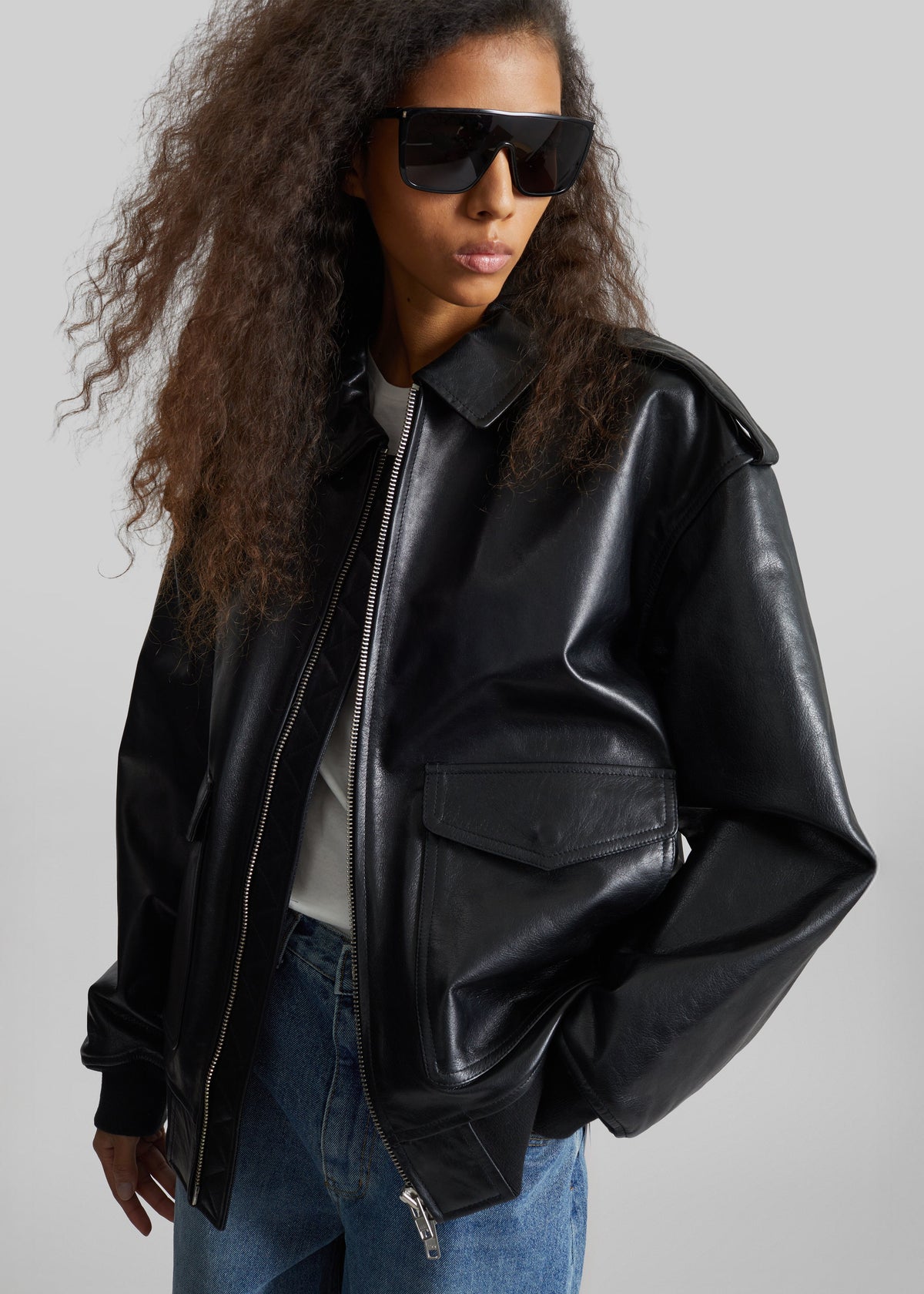 Viper Leather Jacket - Black – view 1 of 13