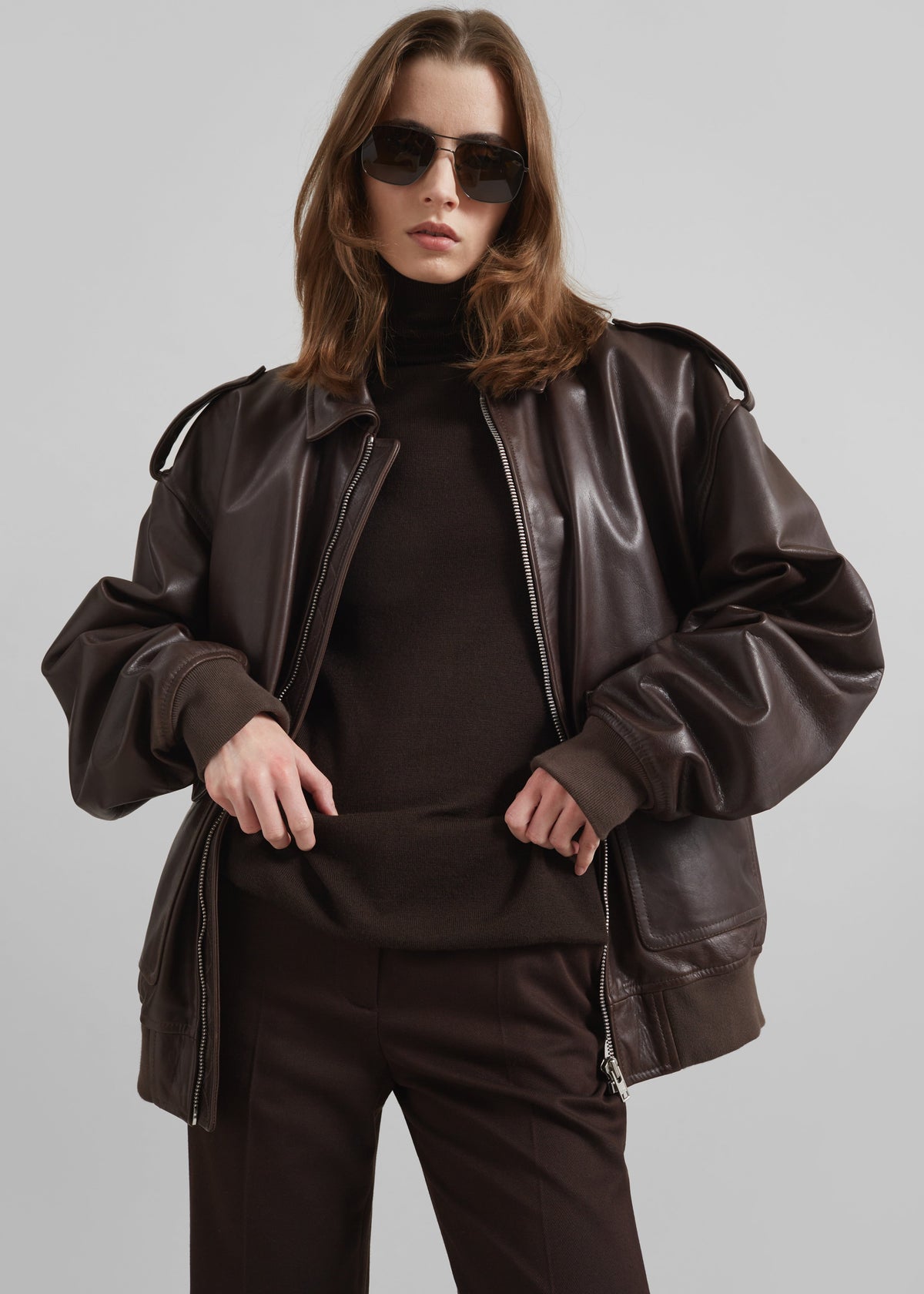Viper Leather Jacket - Brown – view 2 of 9