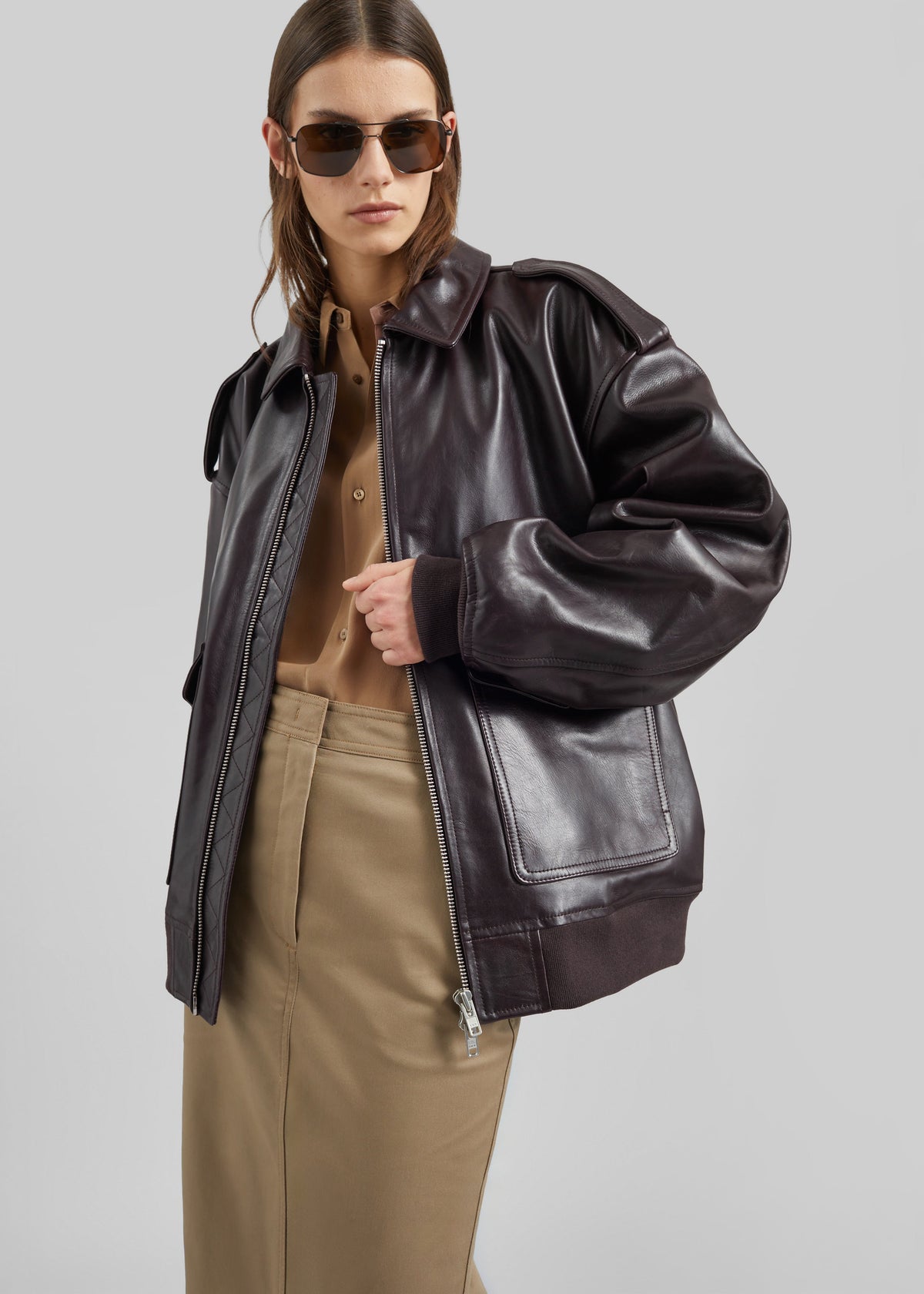 Viper Leather Jacket - Dark Plum – view 4 of 15
