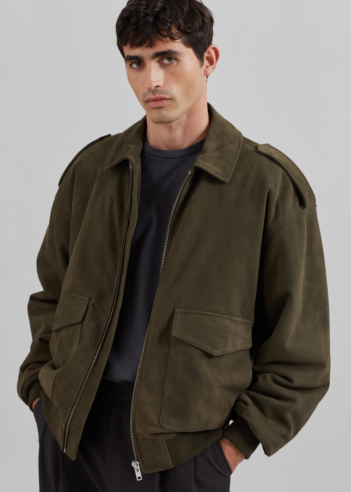 Viper Suede Jacket - Khaki – view 8 of 13