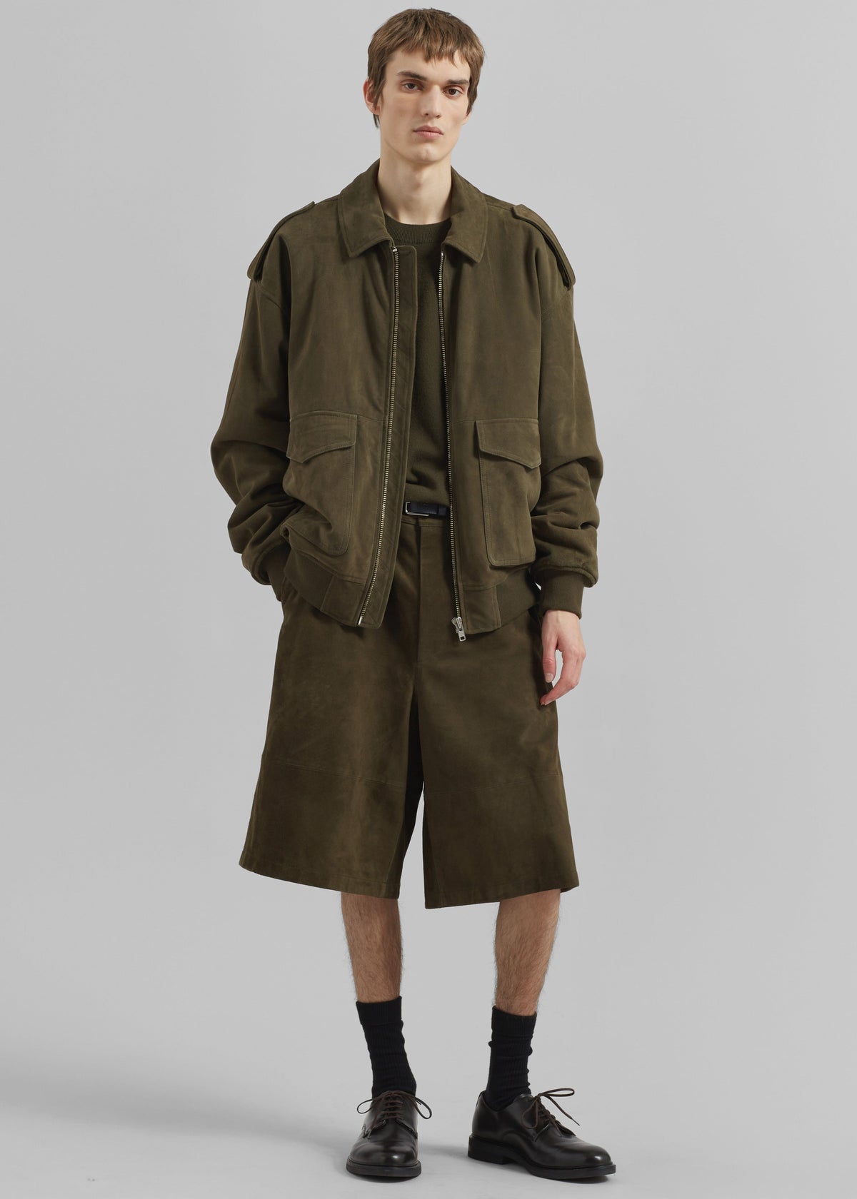 Viper Suede Jacket - Khaki – view 3 of 13