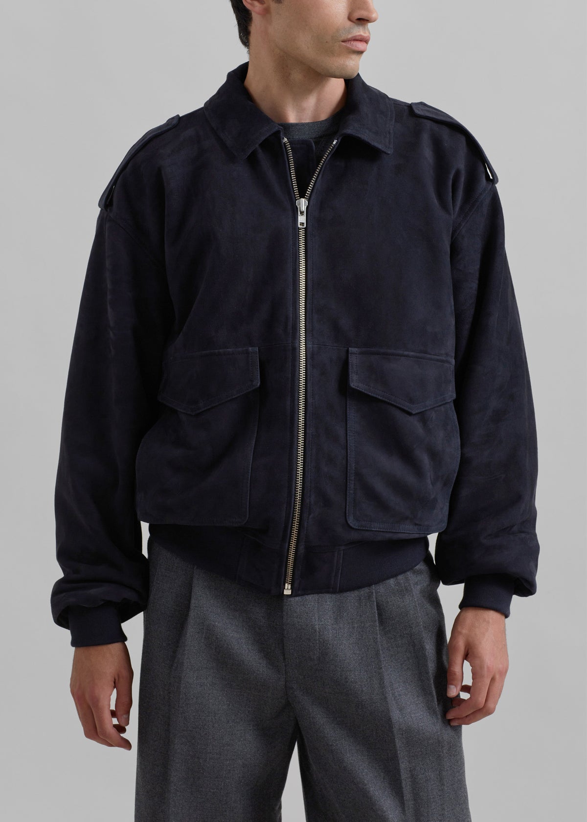 Viper Suede Jacket - Navy – view 7 of 10