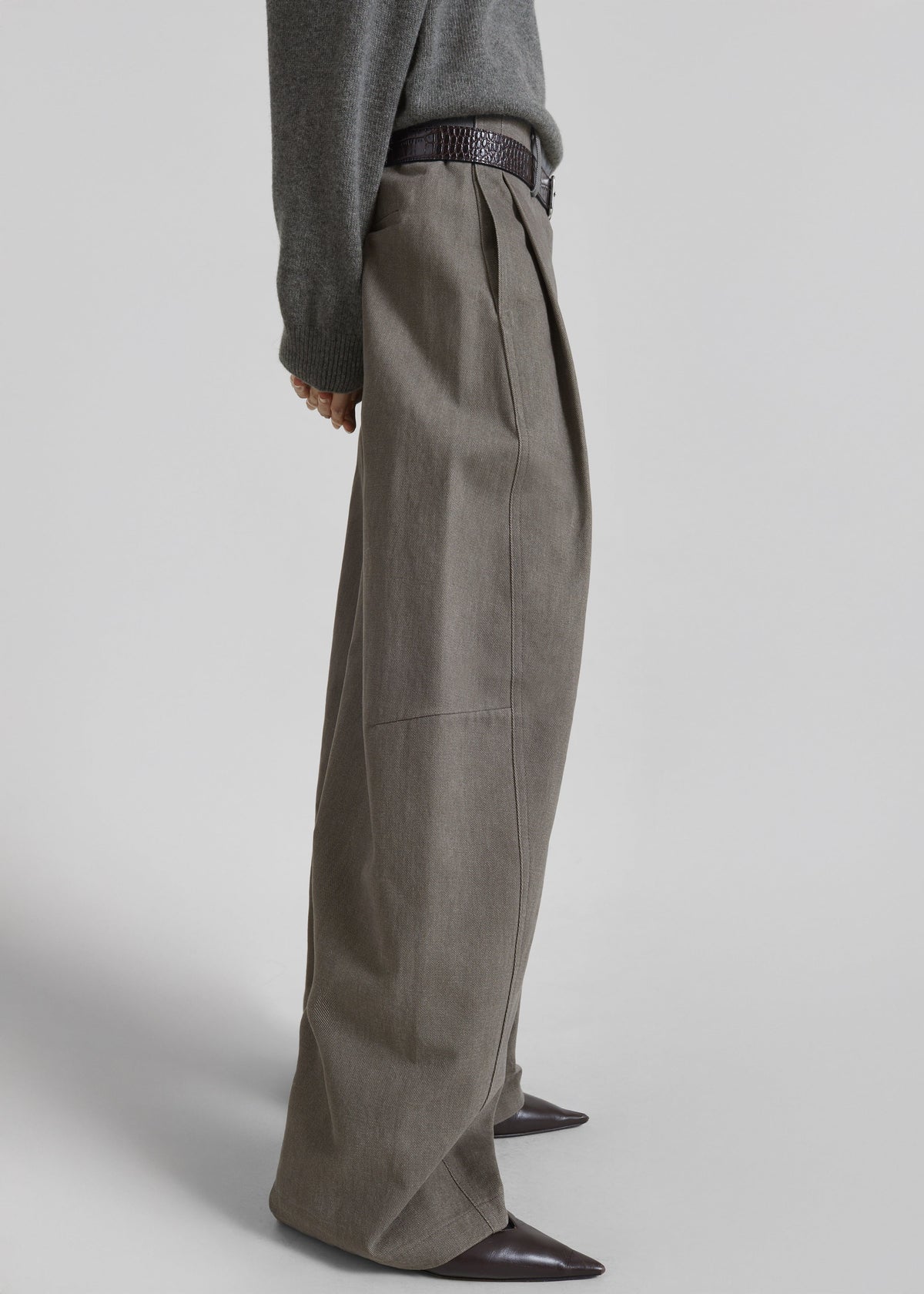 Vora Barrel Leg Pants - Grey – view 2 of 9