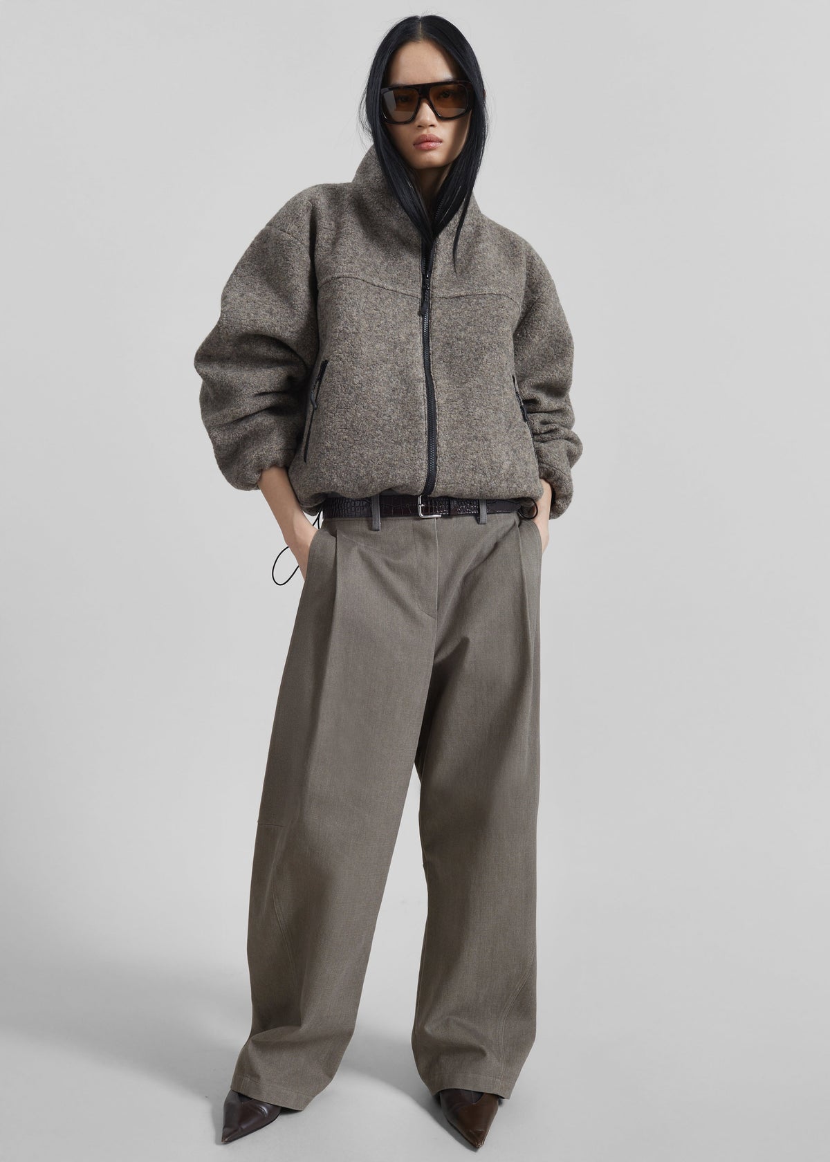 Vora Barrel Leg Pants - Grey – view 7 of 9
