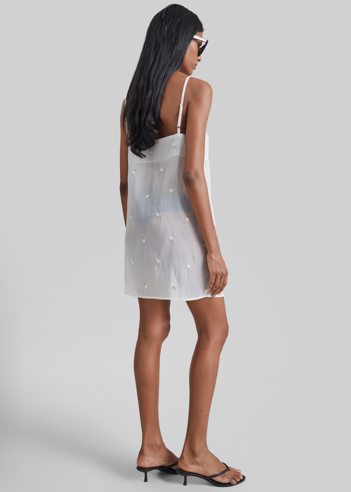 Walina Sheer Embroidered Slip Dress - Ivory – view 5 of 5