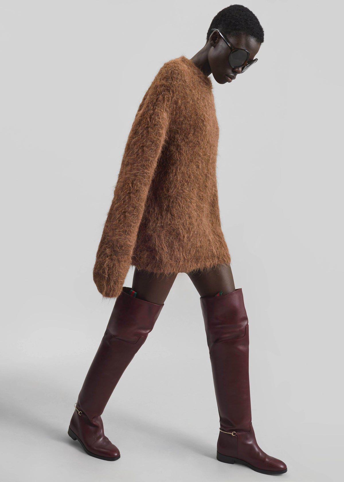 Willy Alpaca Knit Sweater - Dark Taupe – view 1 of 11