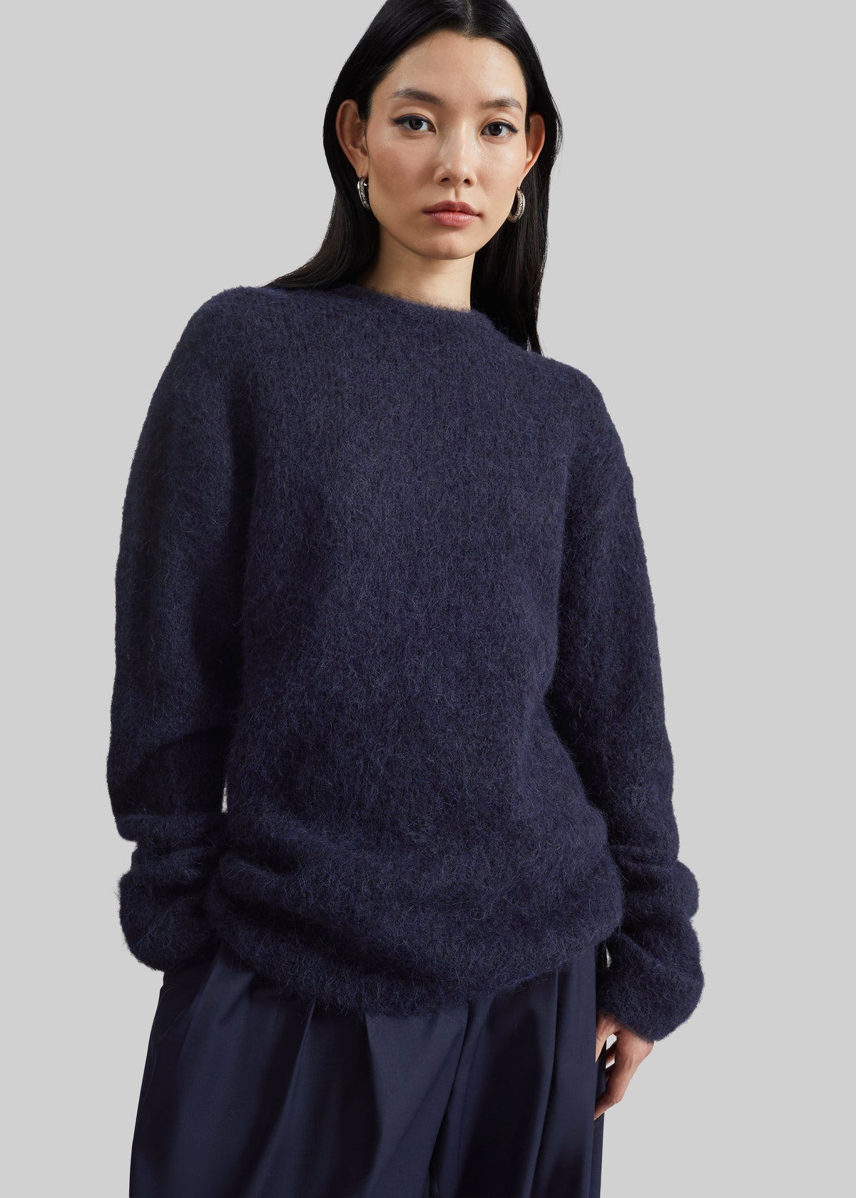 Willy Alpaca Knit Sweater - Navy – view 1 of 11