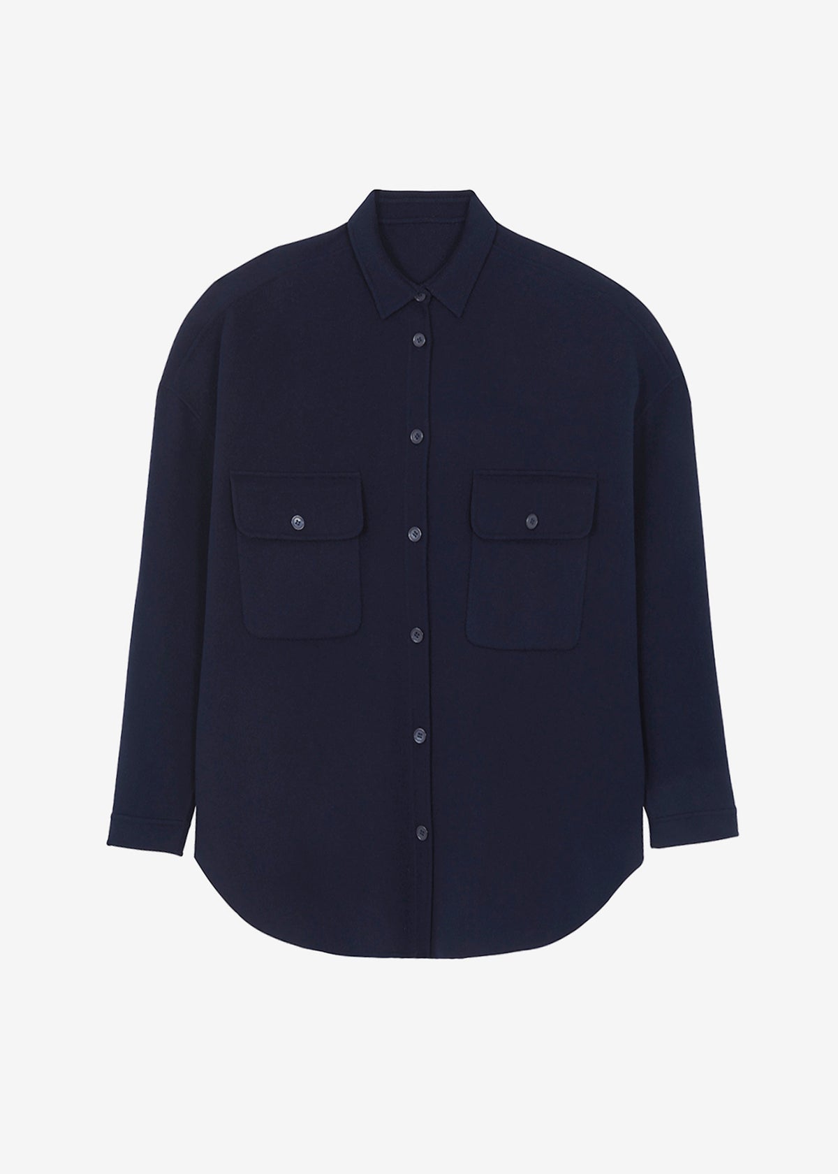 Dallas Wool Overshirt - Navy – view 8 of 8