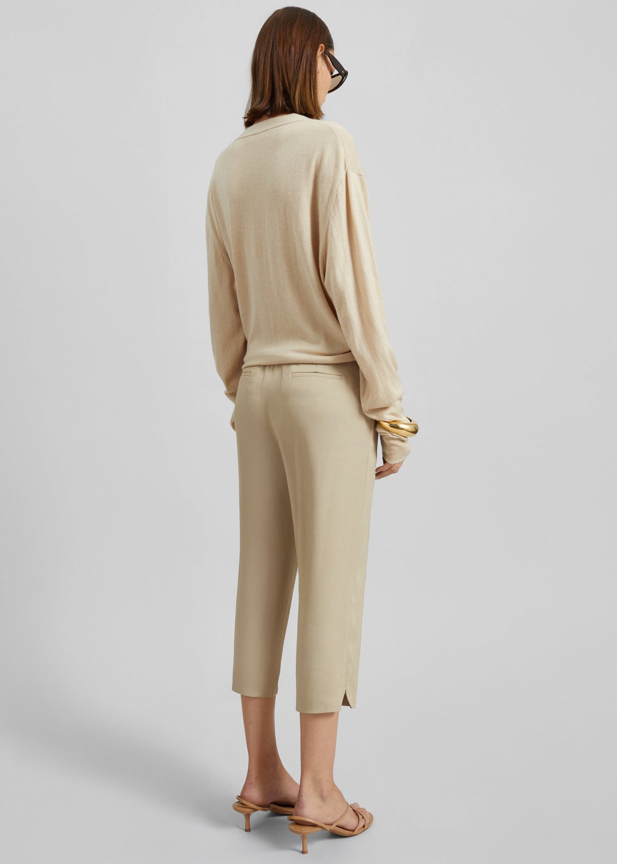 Zina V-Neck Cardigan - Beige – view 9 of 10