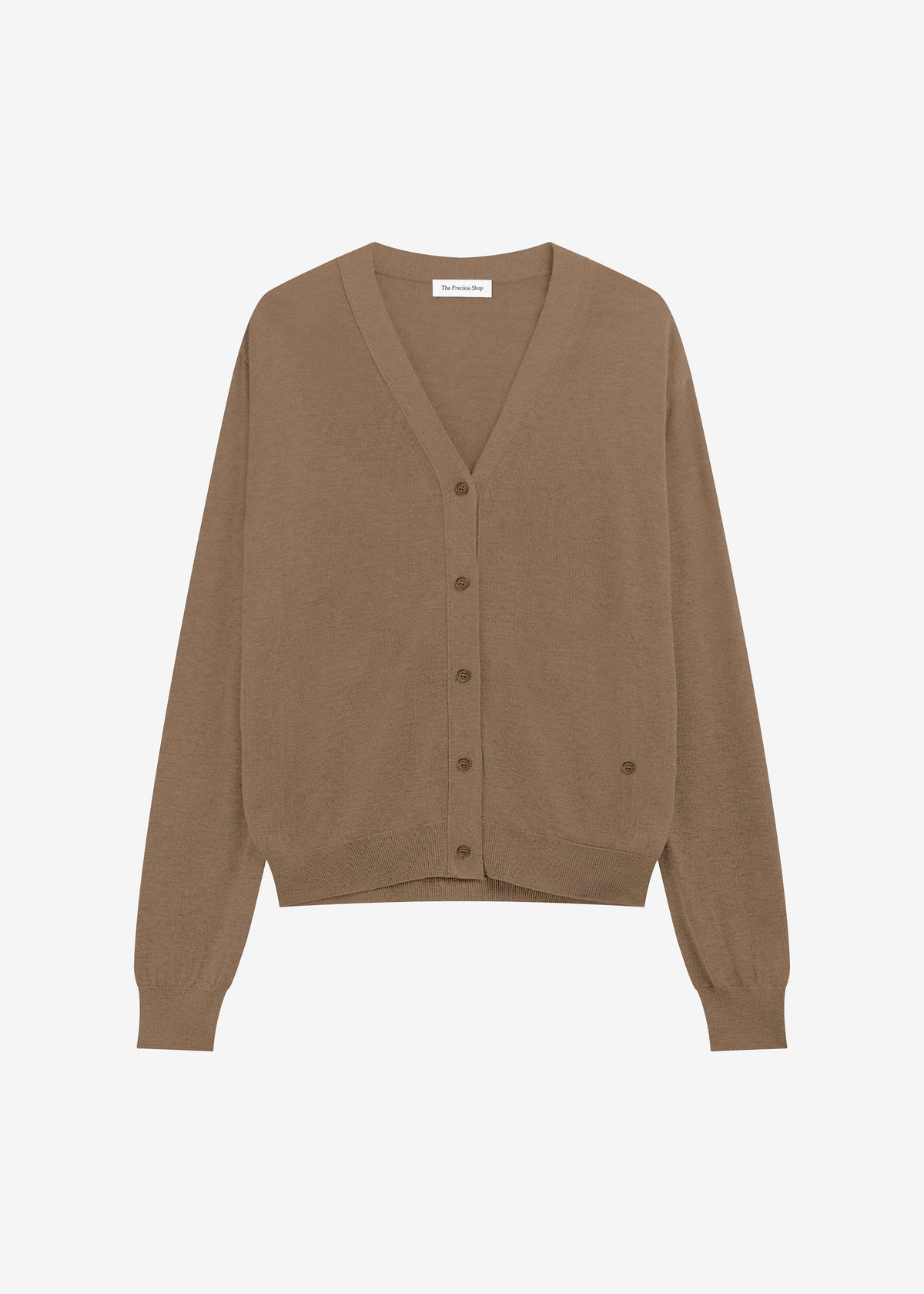 Zina V-Neck Cardigan - Mocha – view 10 of 10