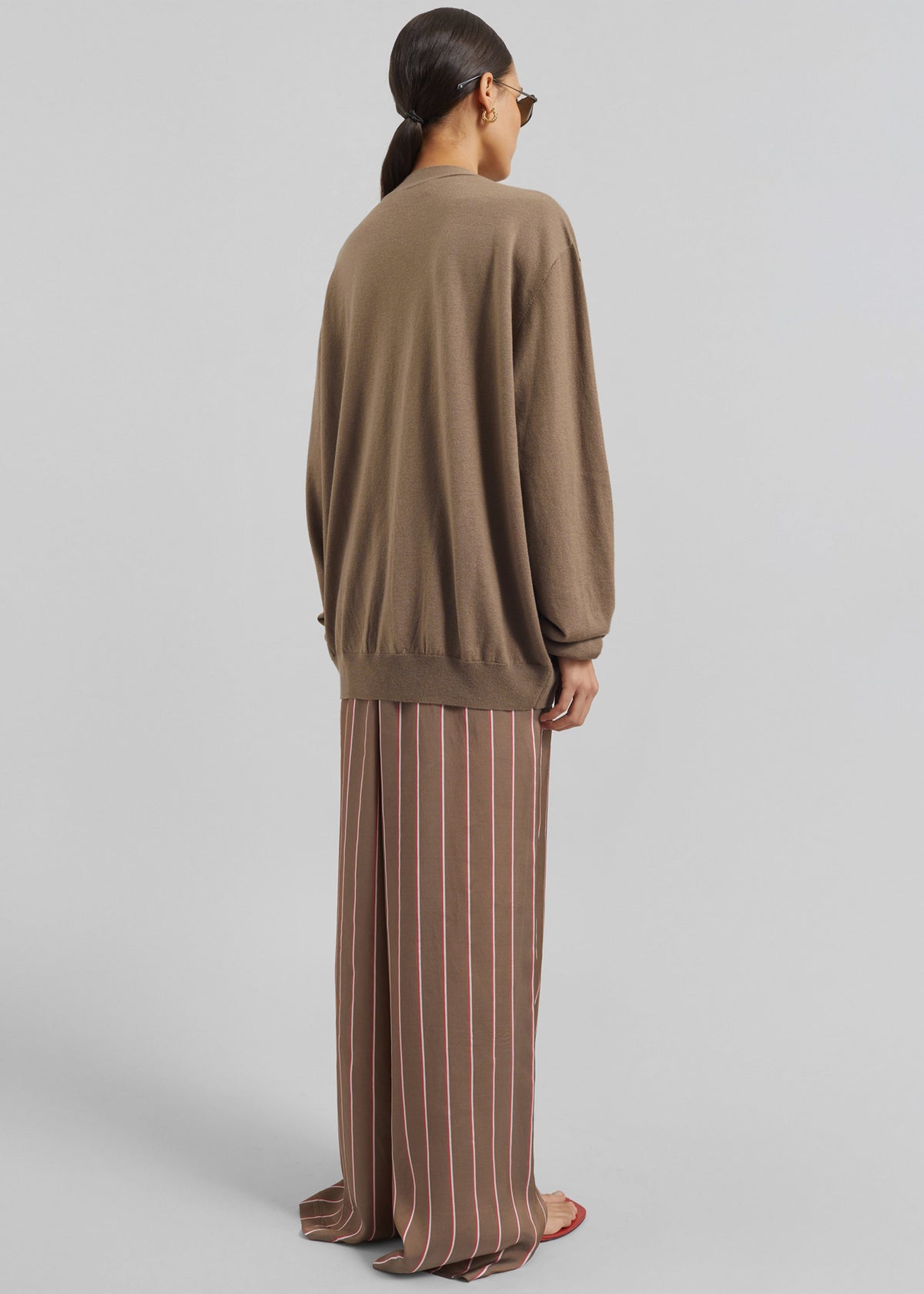 Zina V-Neck Cardigan - Mocha – view 9 of 10
