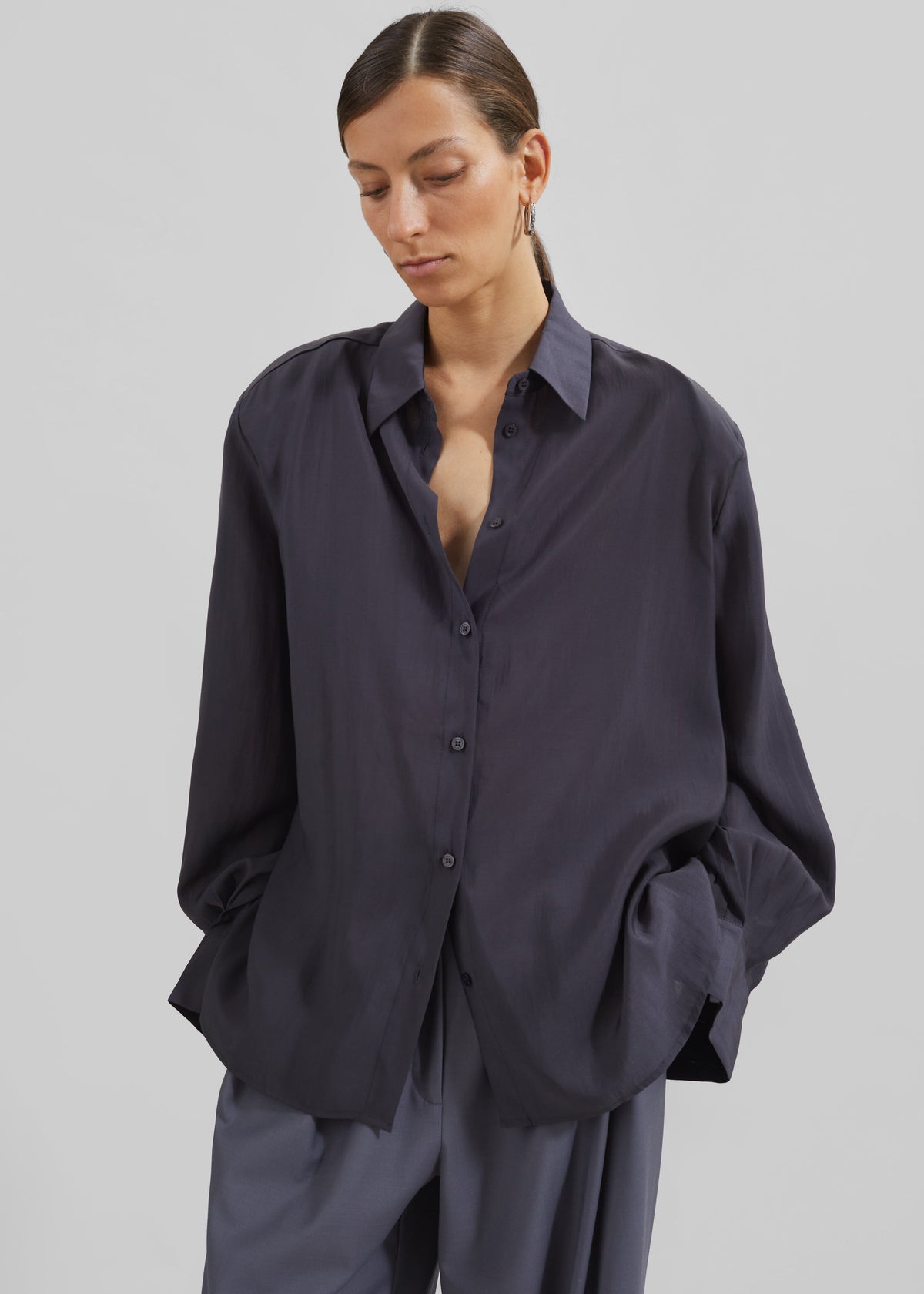 Zoula Padded Shirt - Charcoal – view 9 of 13