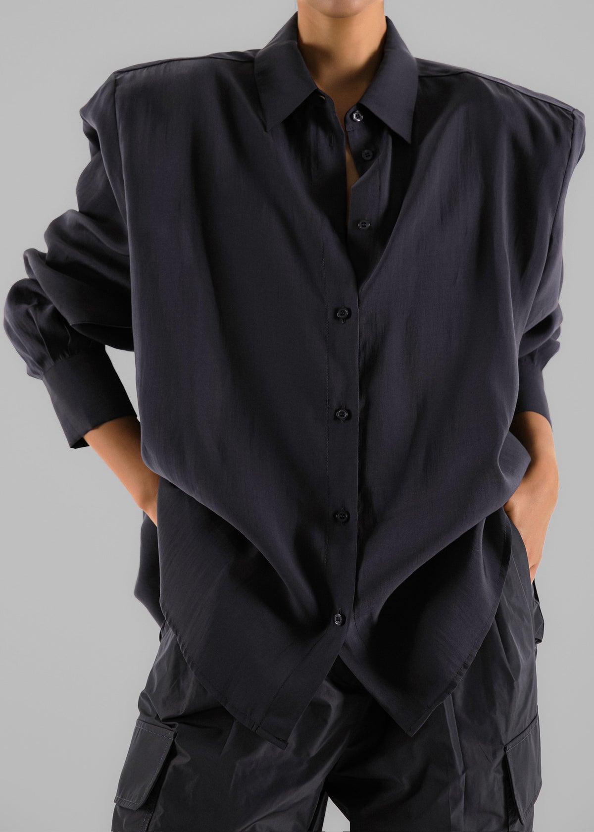 Zoula Padded Shirt - Charcoal – view 1 of 13