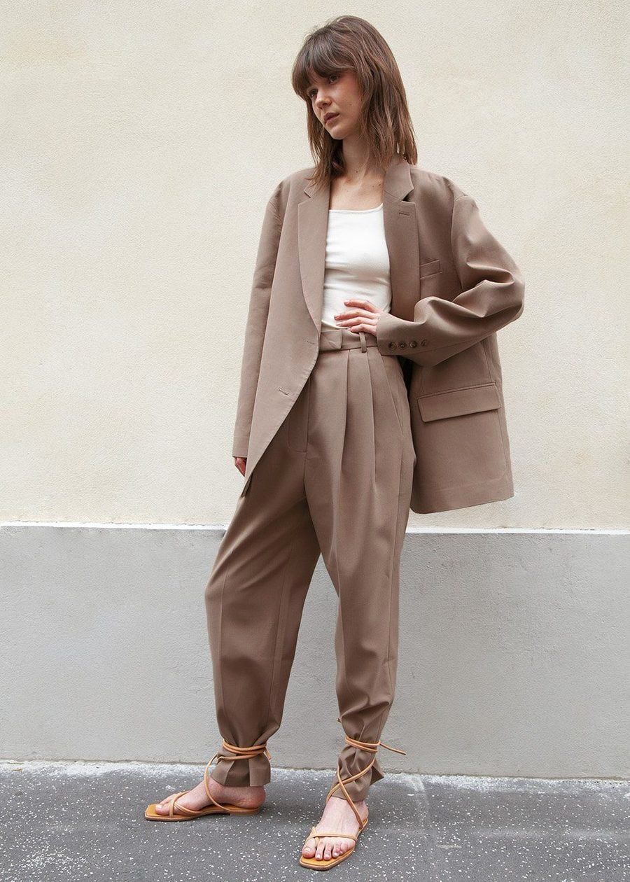 Bea Suit Pants - Latte Pants Nickishop – view 9 of 14