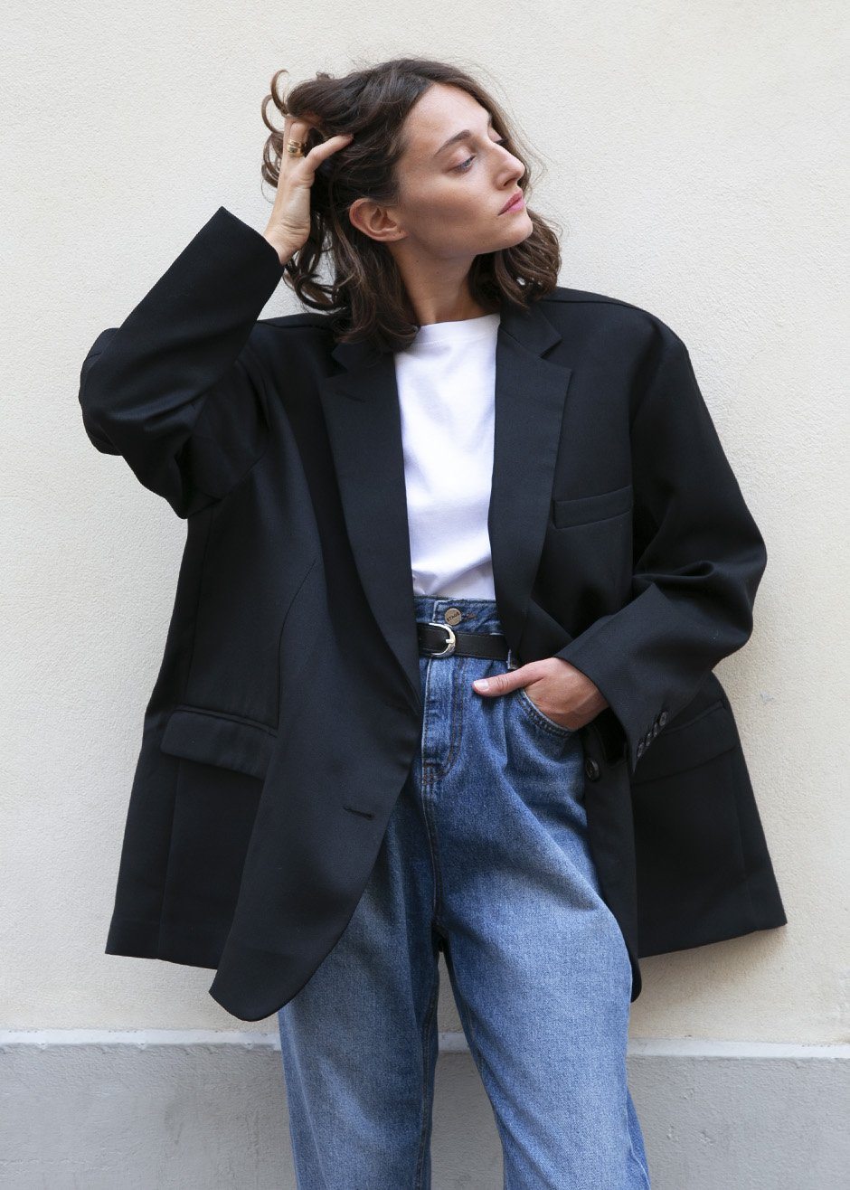 Black Oversized Boyfriend's Blazer Blazer Blossom – view 3 of 9