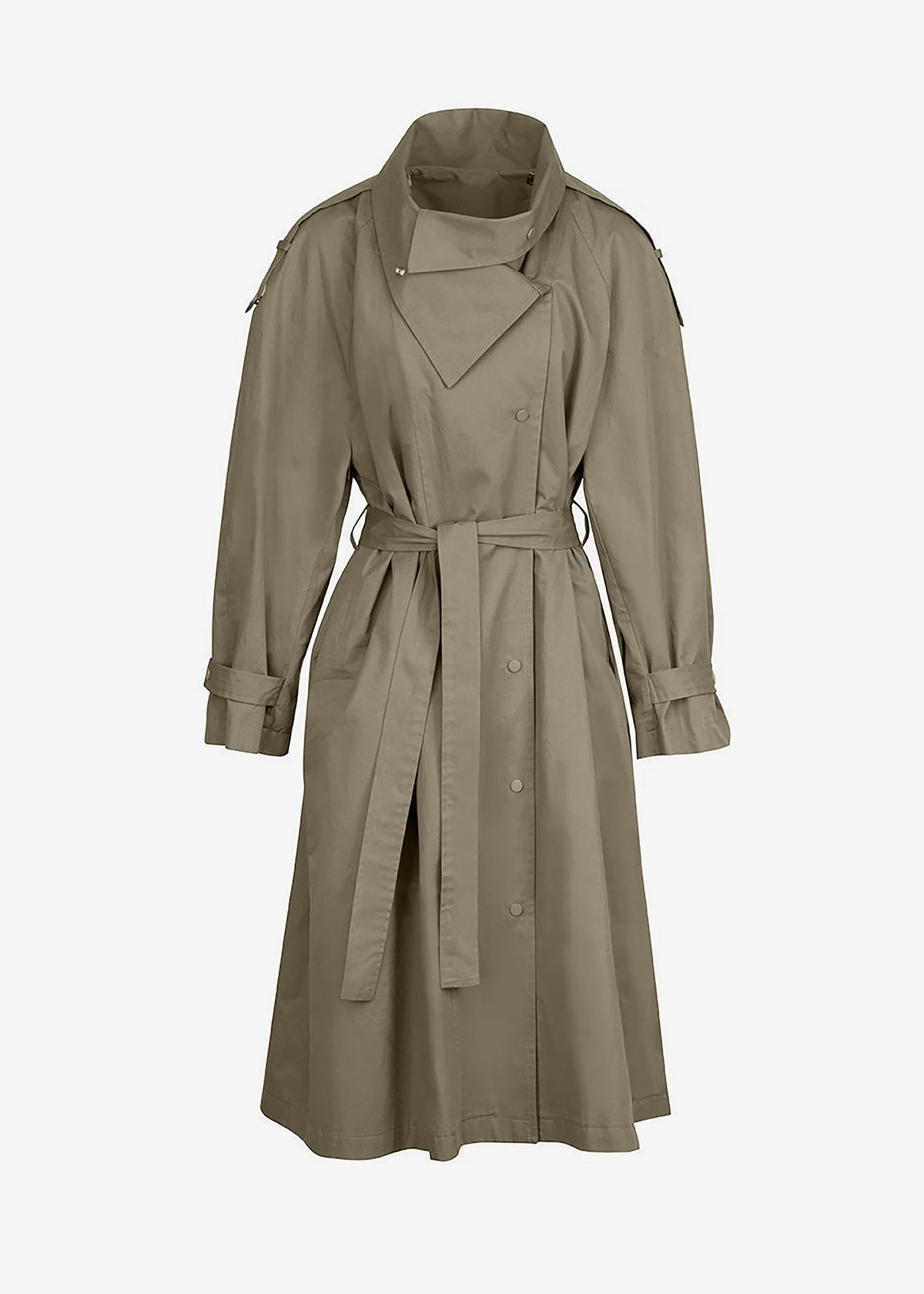 Lottie Wing Collar Trench Coat - Olive – view 6 of 6