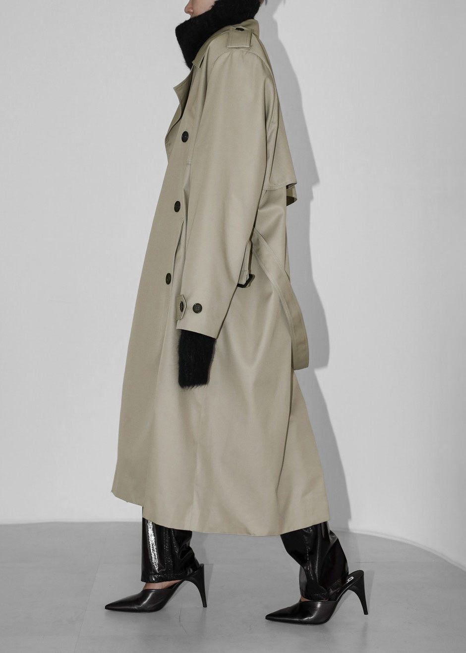 Eugene Trench Coat - Pale Khaki – view 1 of 13