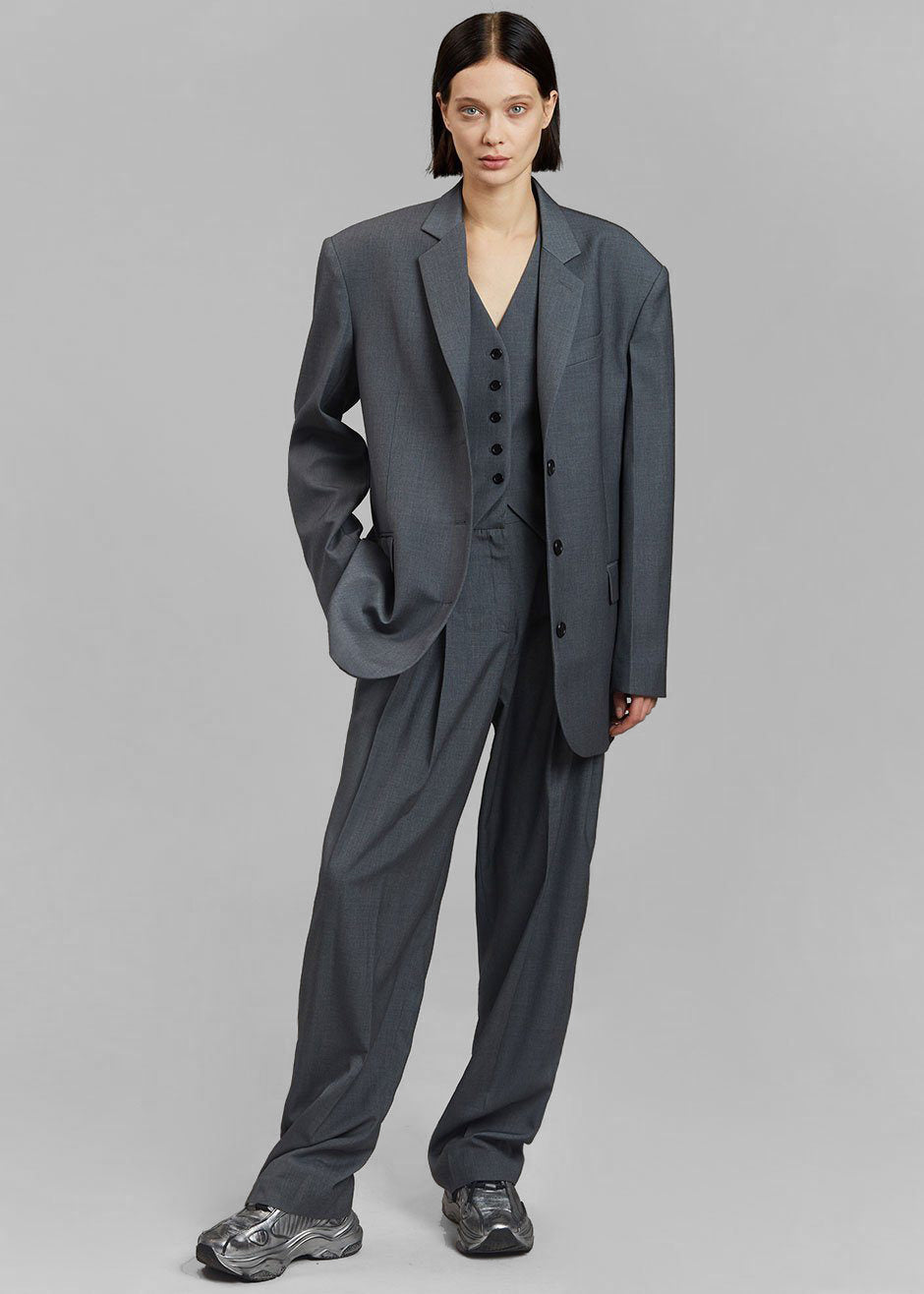 Gelso Oversized Blazer - Dark Grey Melange – view 12 of 14