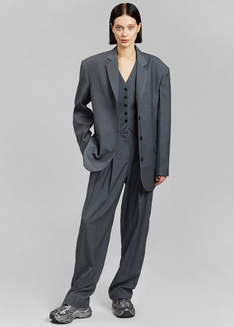 Gelso Waistcoat - Dark Grey Melange – view 2 of 10