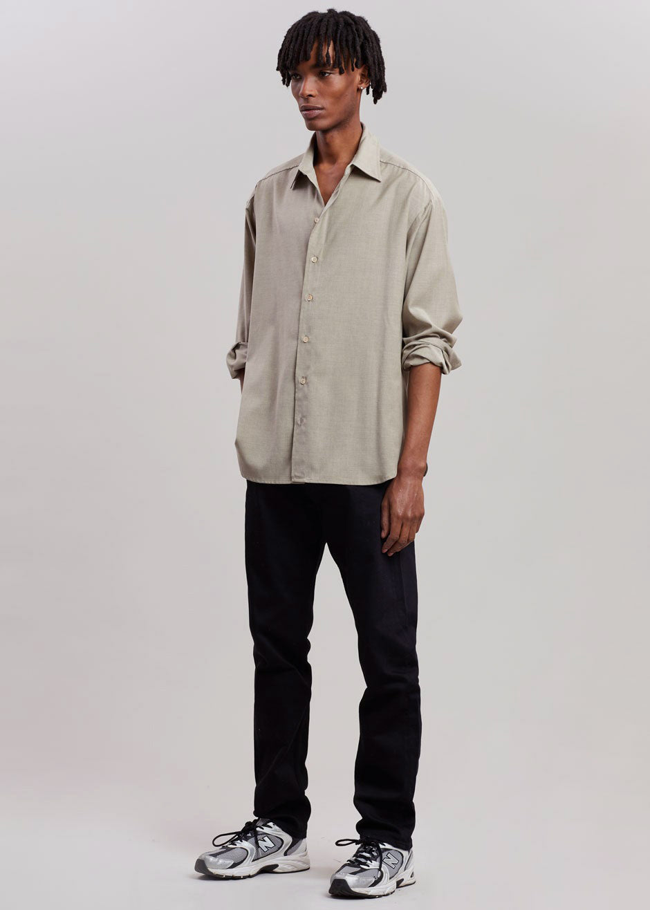 Gelso Shirt - Taupe Melange Shirt Nickishop [gender-male] – view 8 of 12