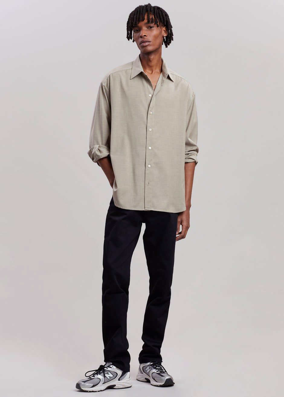 Gelso Shirt - Taupe Melange Shirt Nickishop [gender-male] – view 11 of 12