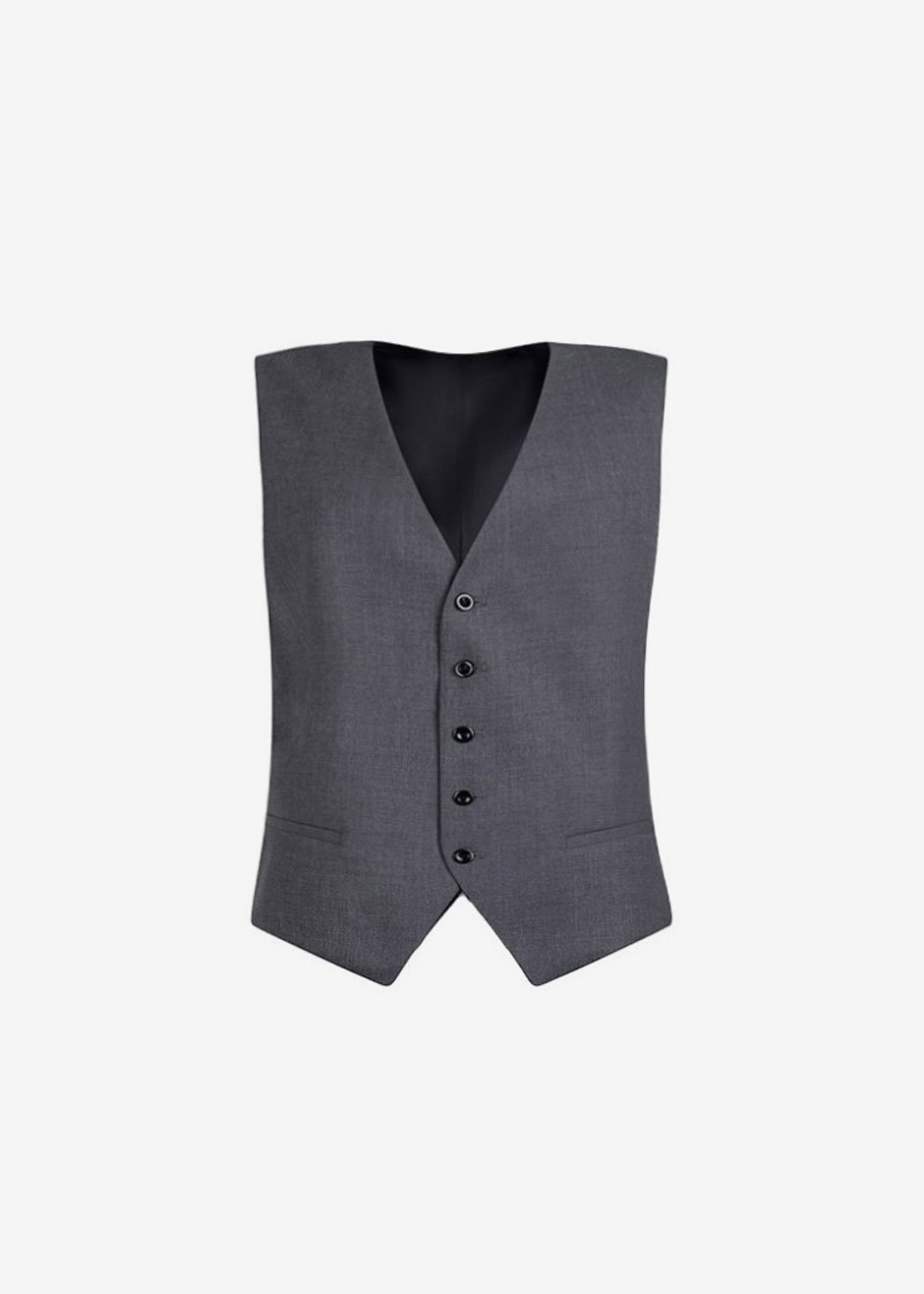 Gelso Waistcoat - Dark Grey Melange Vest Nickishop – view 10 of 10