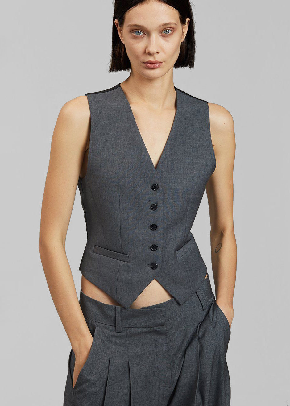 Gelso Waistcoat - Dark Grey Melange – view 5 of 10