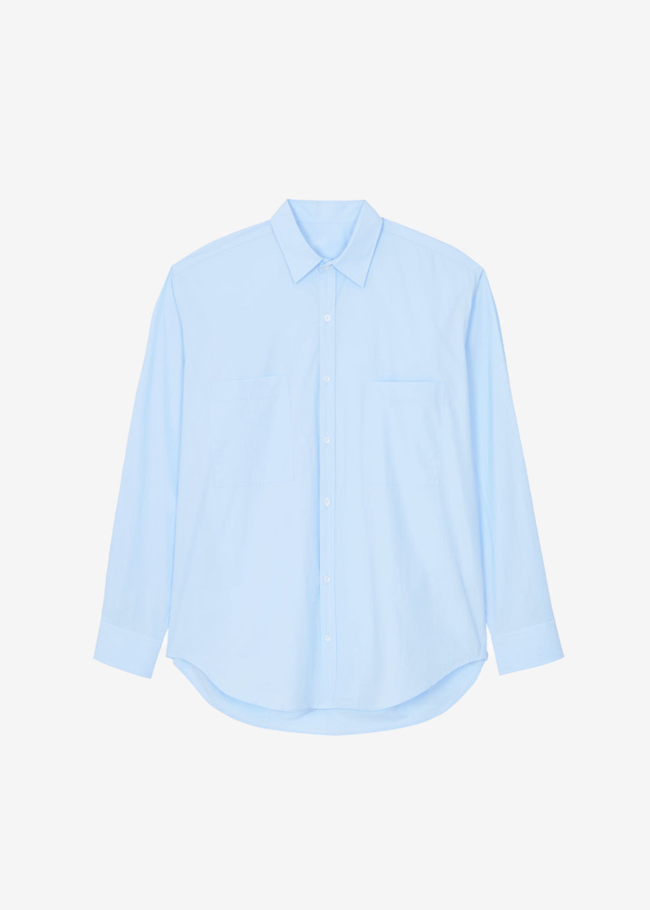 Gus Oversized Shirt - Blue Shirt Hash – view 9 of 9