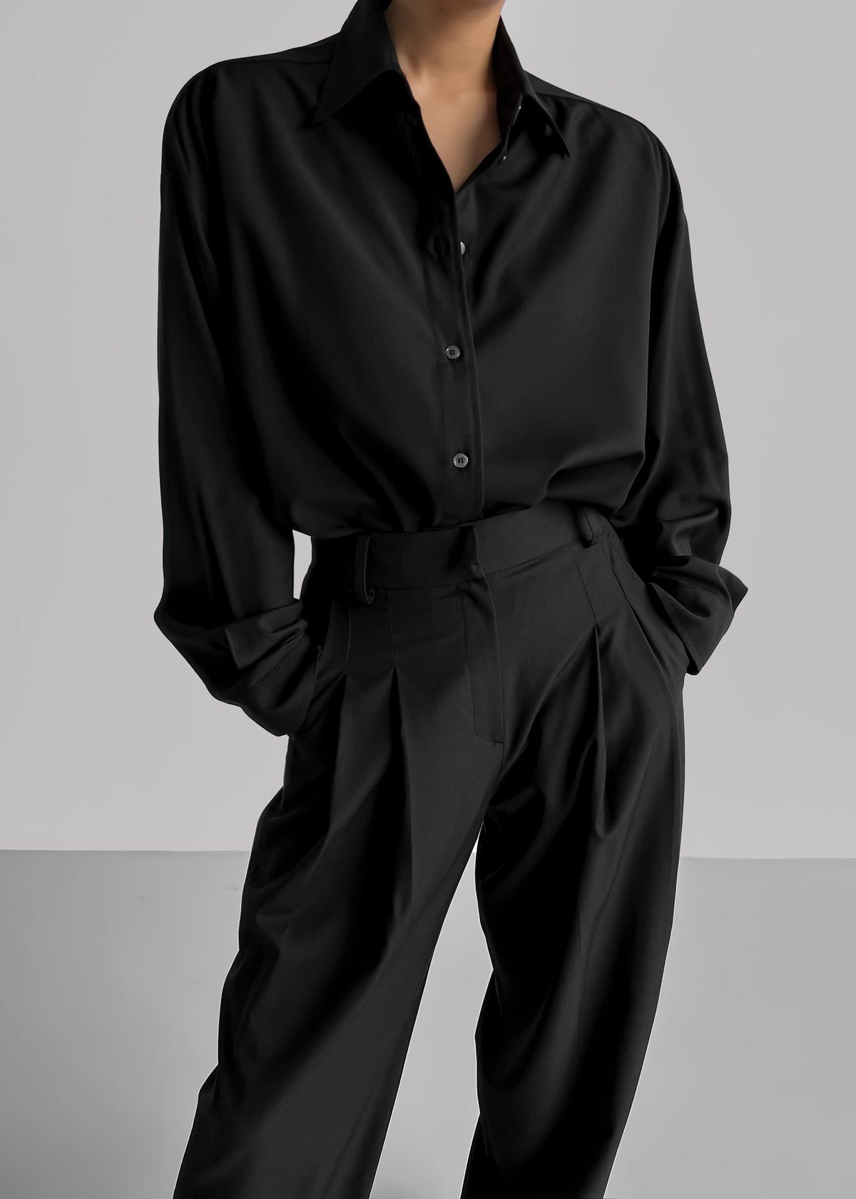 Gelso Pleated Trousers - Black – view 7 of 14