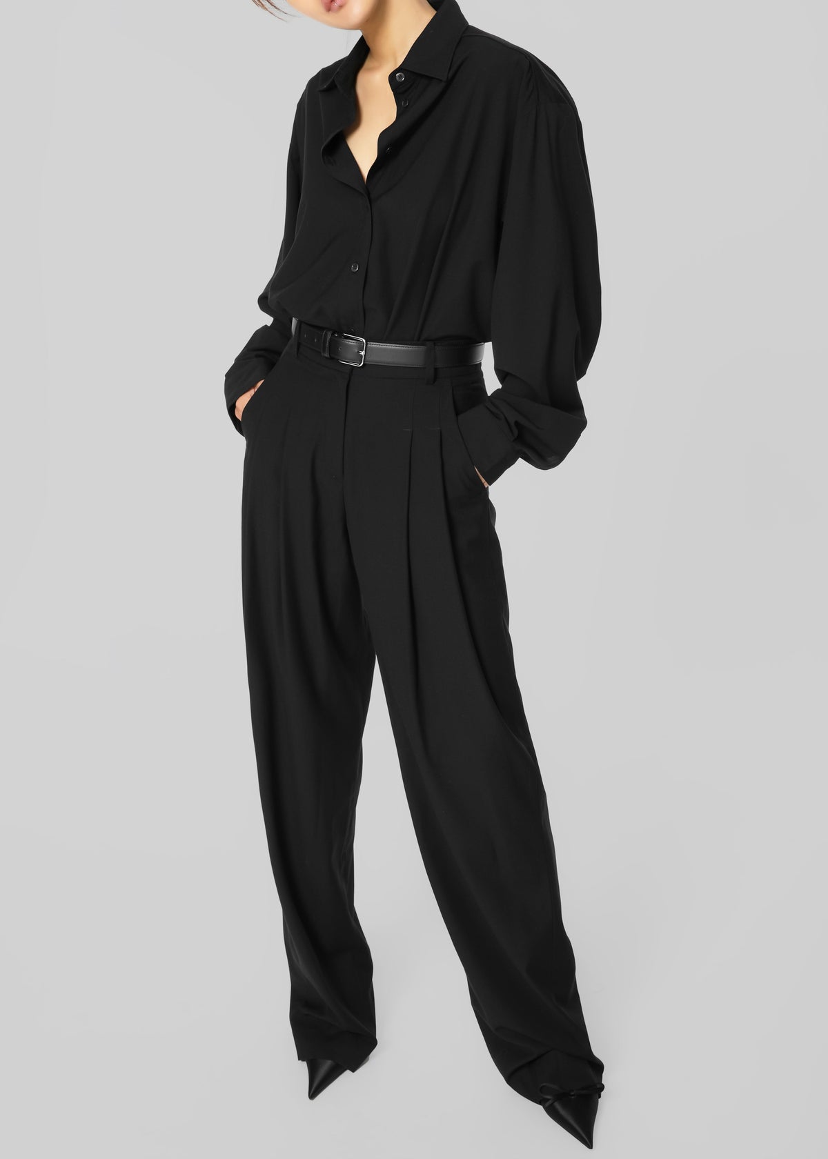 Gelso Pleated Trousers - Black – view 1 of 14