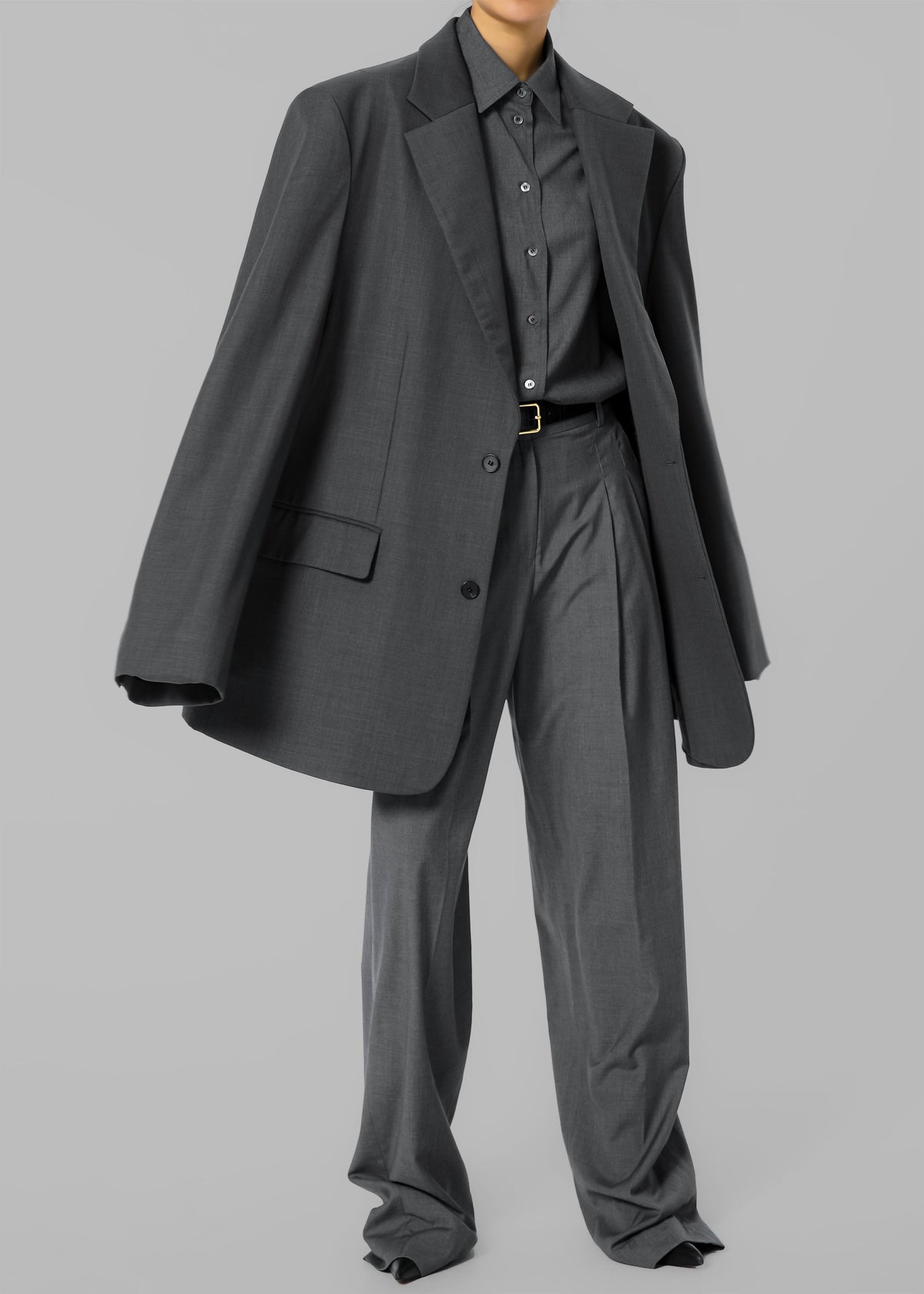 Gelso Oversized Blazer - Dark Grey Melange – view 7 of 14