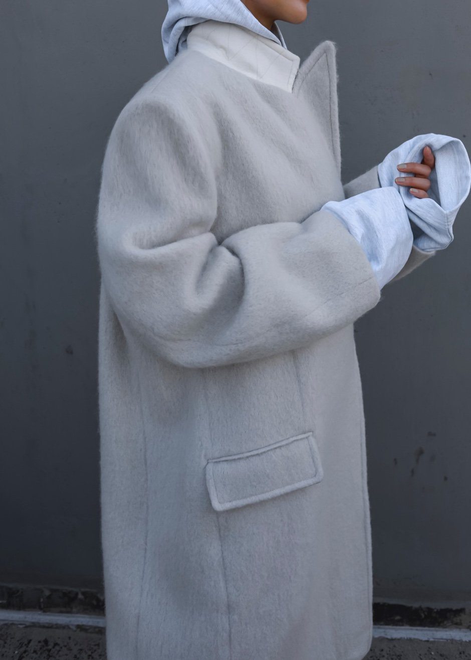 John Oversized Coat - Birch Coat Nickishop – view 1 of 13
