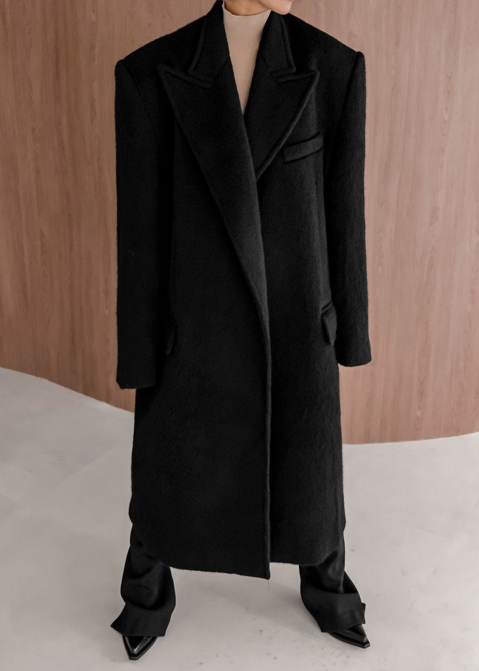 John Oversized Coat - Black Coat – view 1 of 10