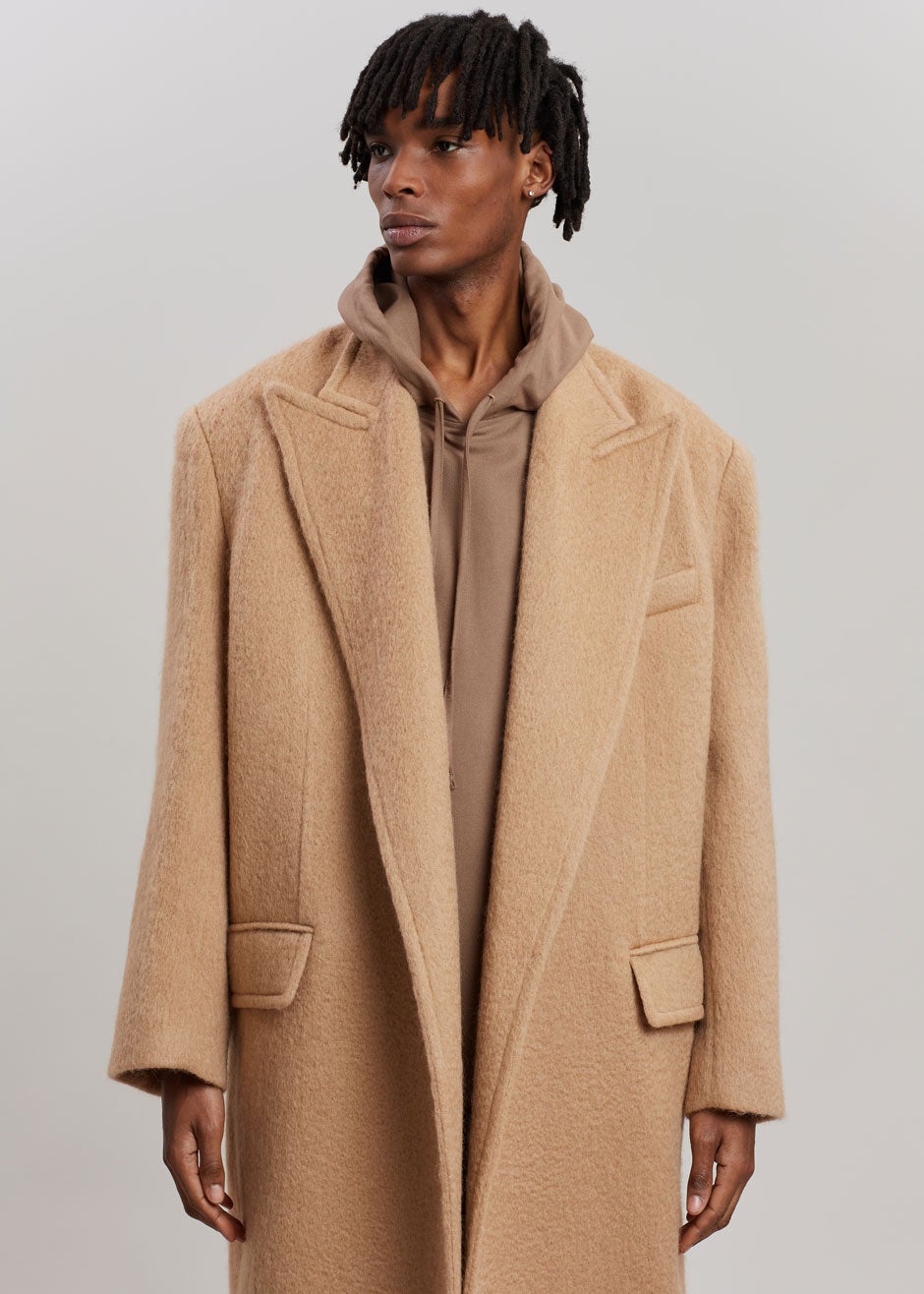 John Oversized Coat - Camel Coat [gender-male] – view 10 of 17