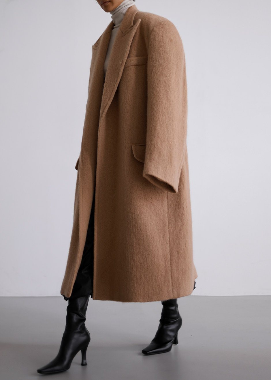 John Oversized Coat - Camel Coat Nickishop – view 2 of 17