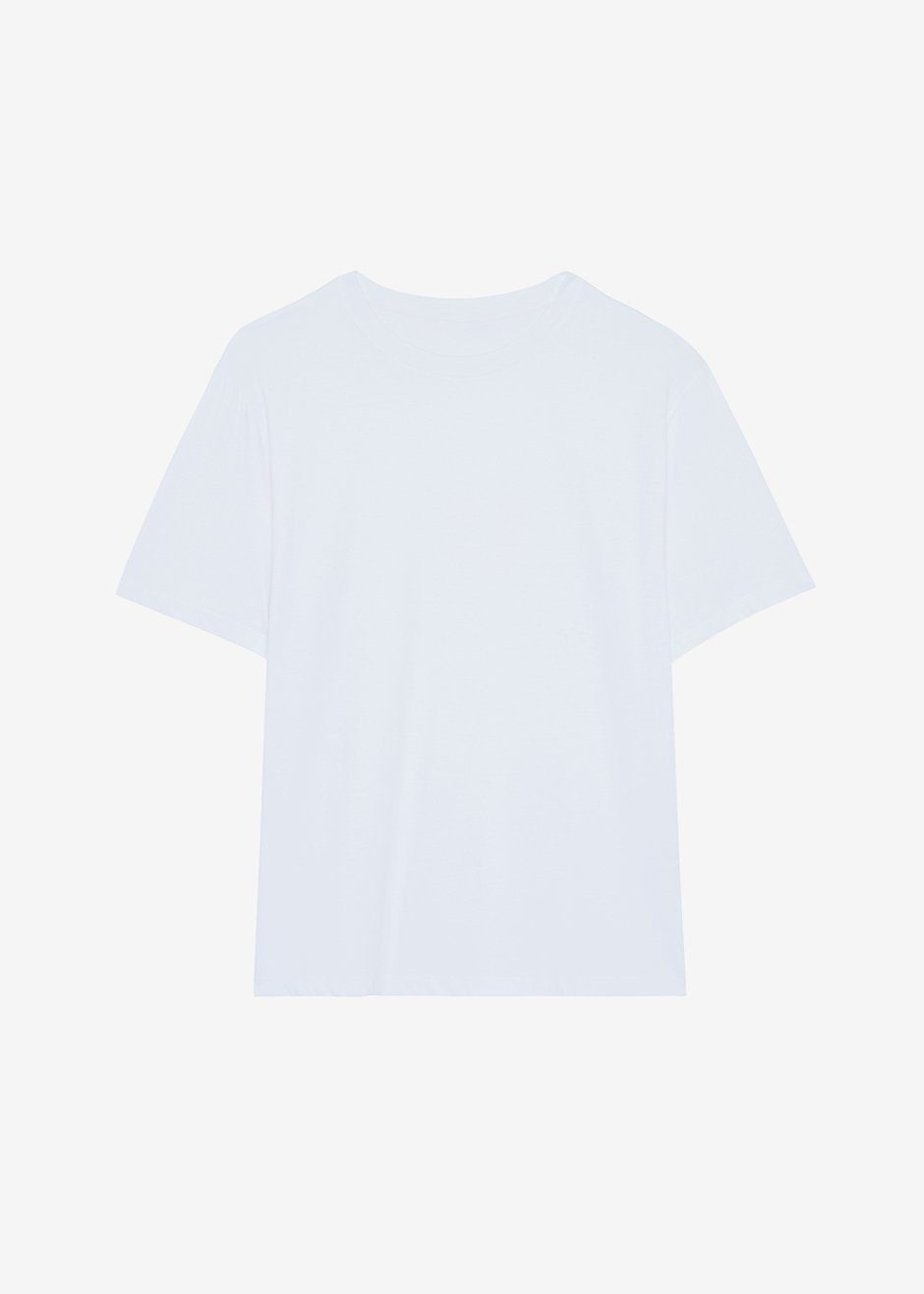 Lilou Simple Tee - Optic White top Nickishop – view 7 of 7