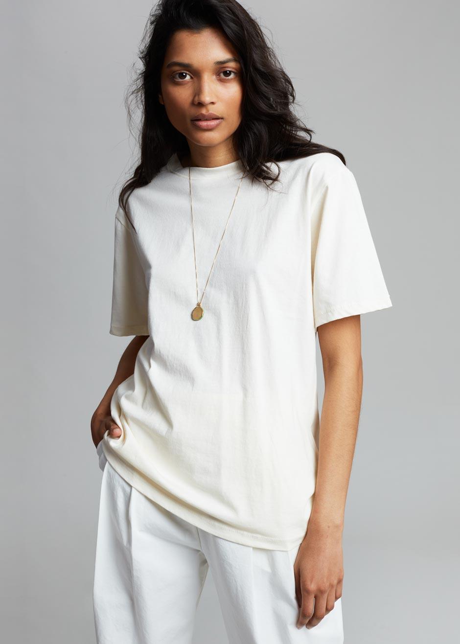 Lilou Simple Tee - Sea Salt top Nickishop – view 3 of 8