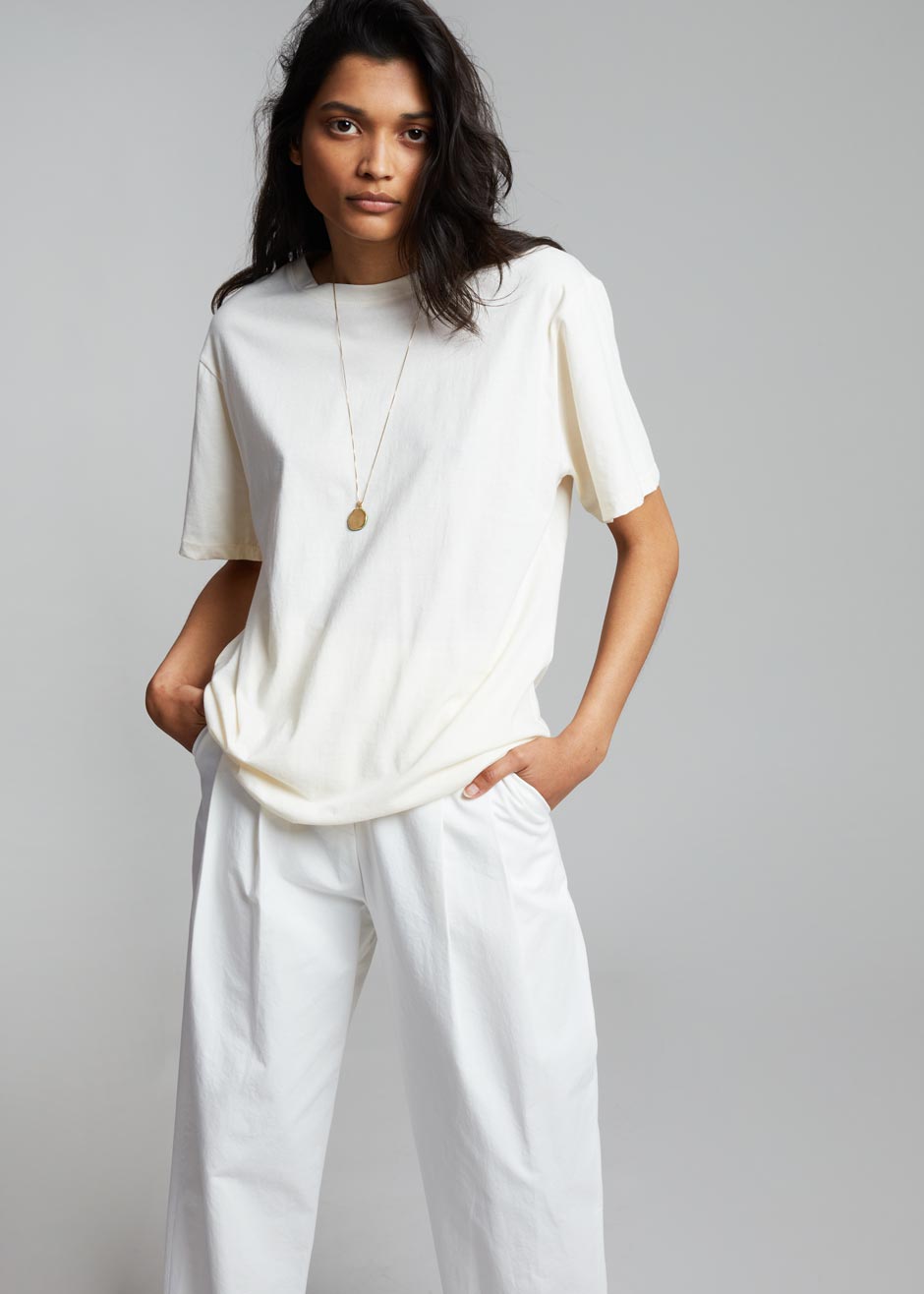 Lilou Simple Tee - Sea Salt top Nickishop – view 1 of 8