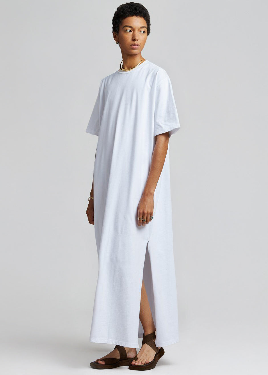 Lou Oversized Tee Dress - Optic White – view 3 of 8